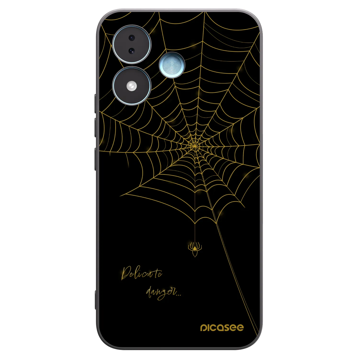 Picasee silikonový černý obal pro Xiaomi Redmi Note 17 5G - Delicate danger