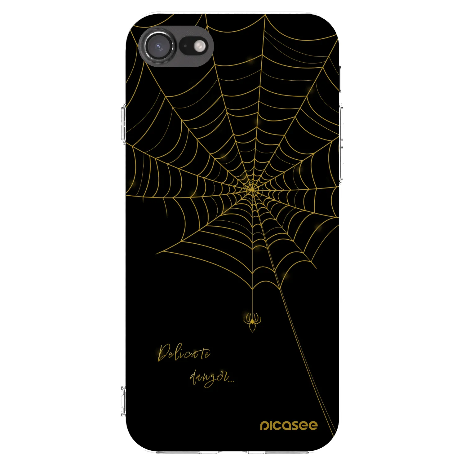 Picasee silikonový průhledný obal pro Apple iPhone 8 - Delicate danger