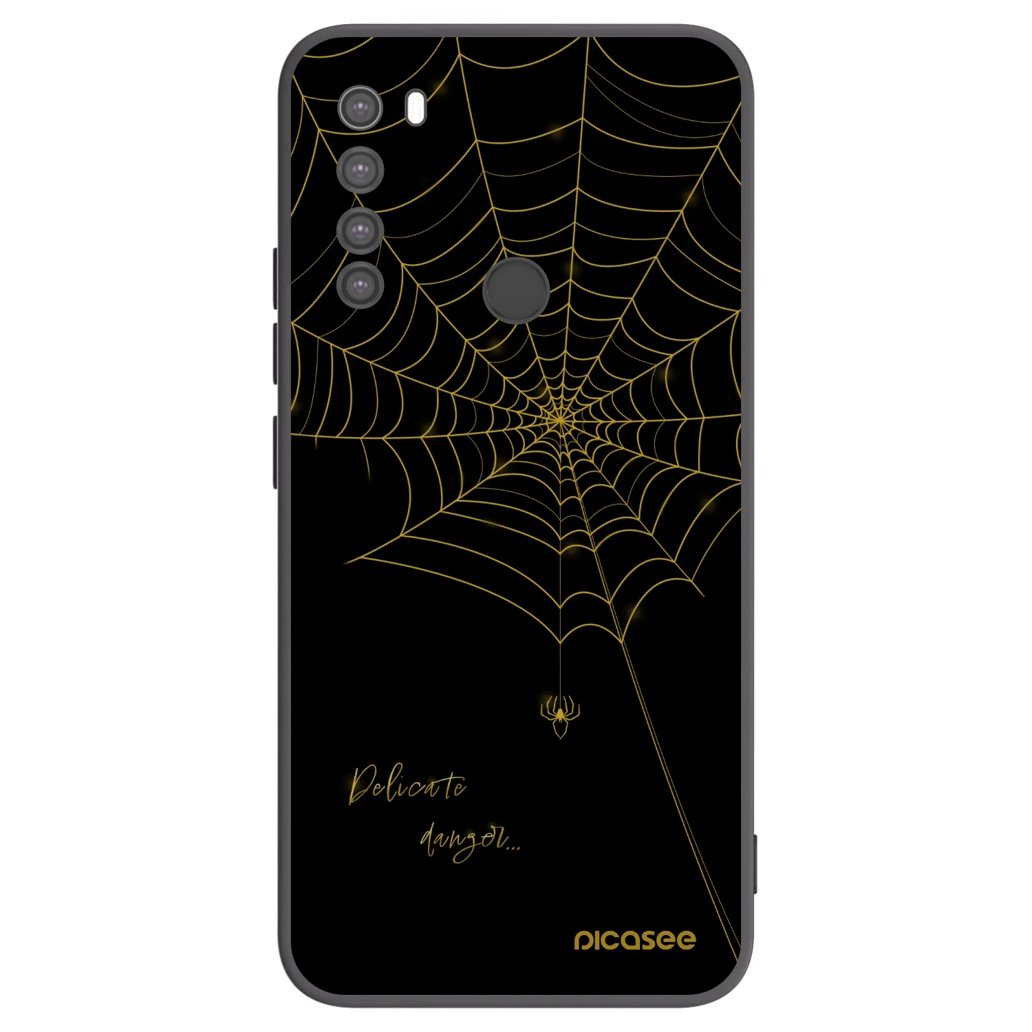 Picasee silikonový černý obal pro Xiaomi Redmi Note 8 - Delicate danger