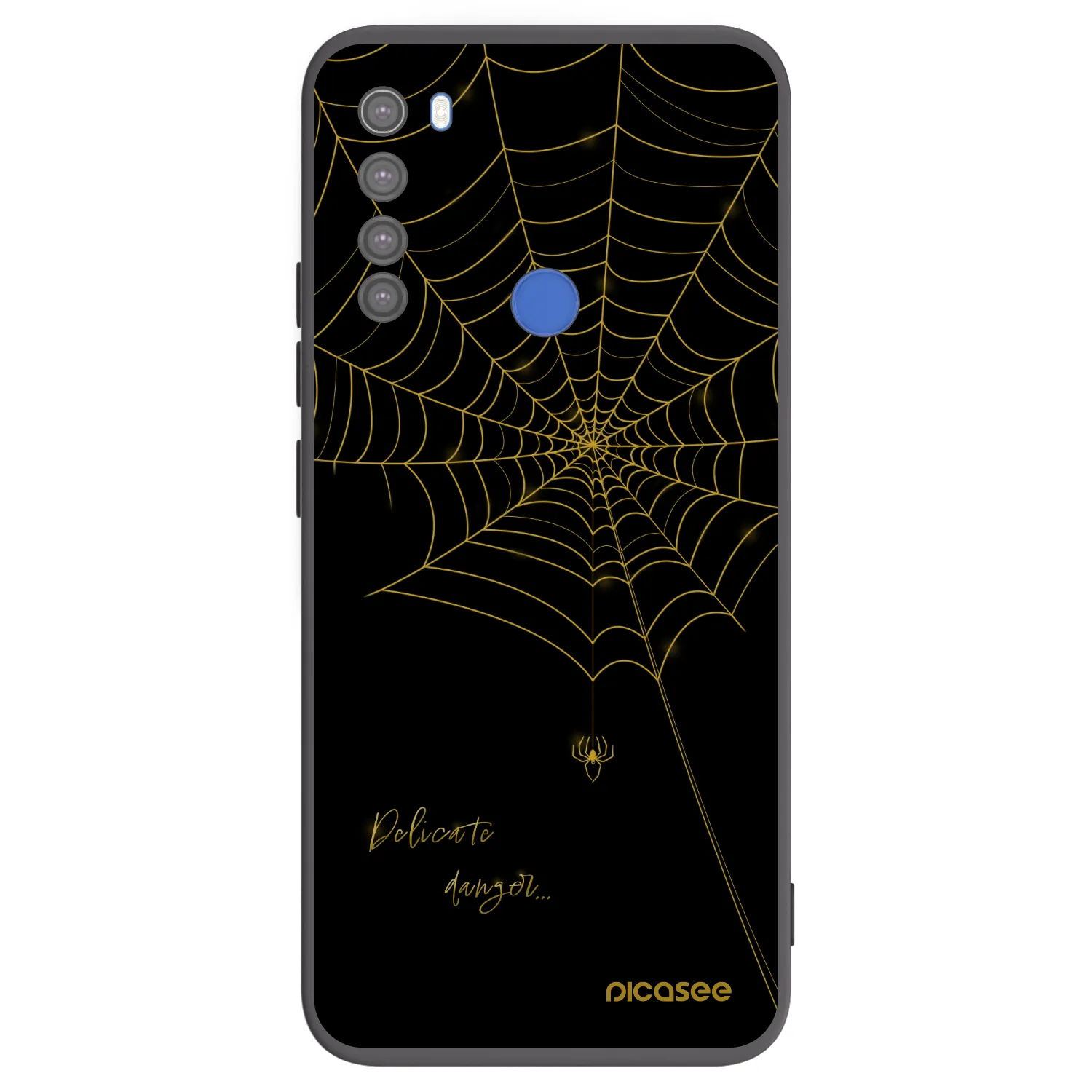Picasee silikonový černý obal pro Xiaomi Redmi Note 8T - Delicate danger