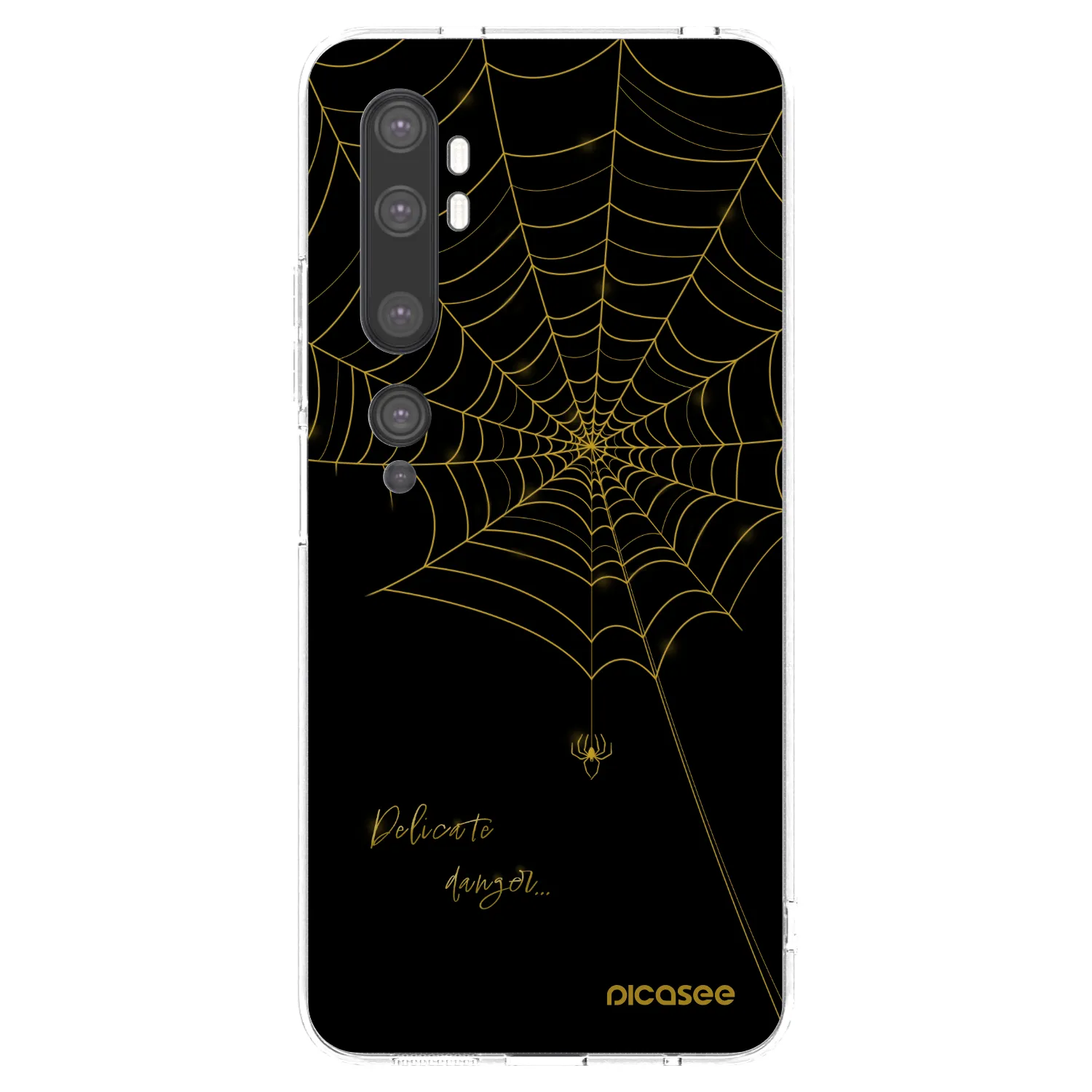 Picasee silikonový průhledný obal pro Xiaomi Mi Note 10 (Pro) - Delicate danger