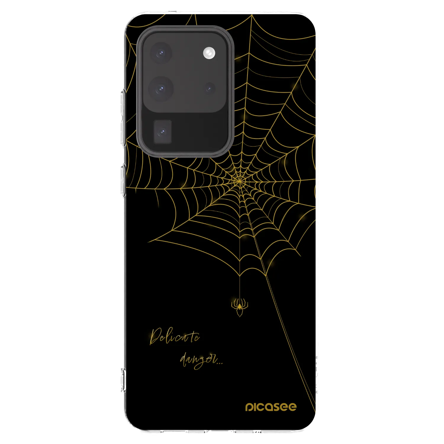 Picasee silikonový průhledný obal pro Samsung Galaxy S20 Ultra 5G G988F - Delicate danger
