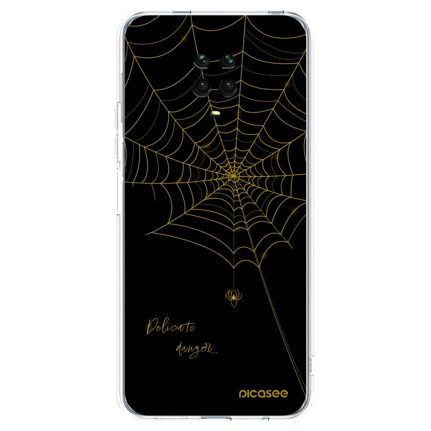 Picasee silikonový průhledný obal pro Xiaomi Redmi Note 9 Pro - Delicate danger