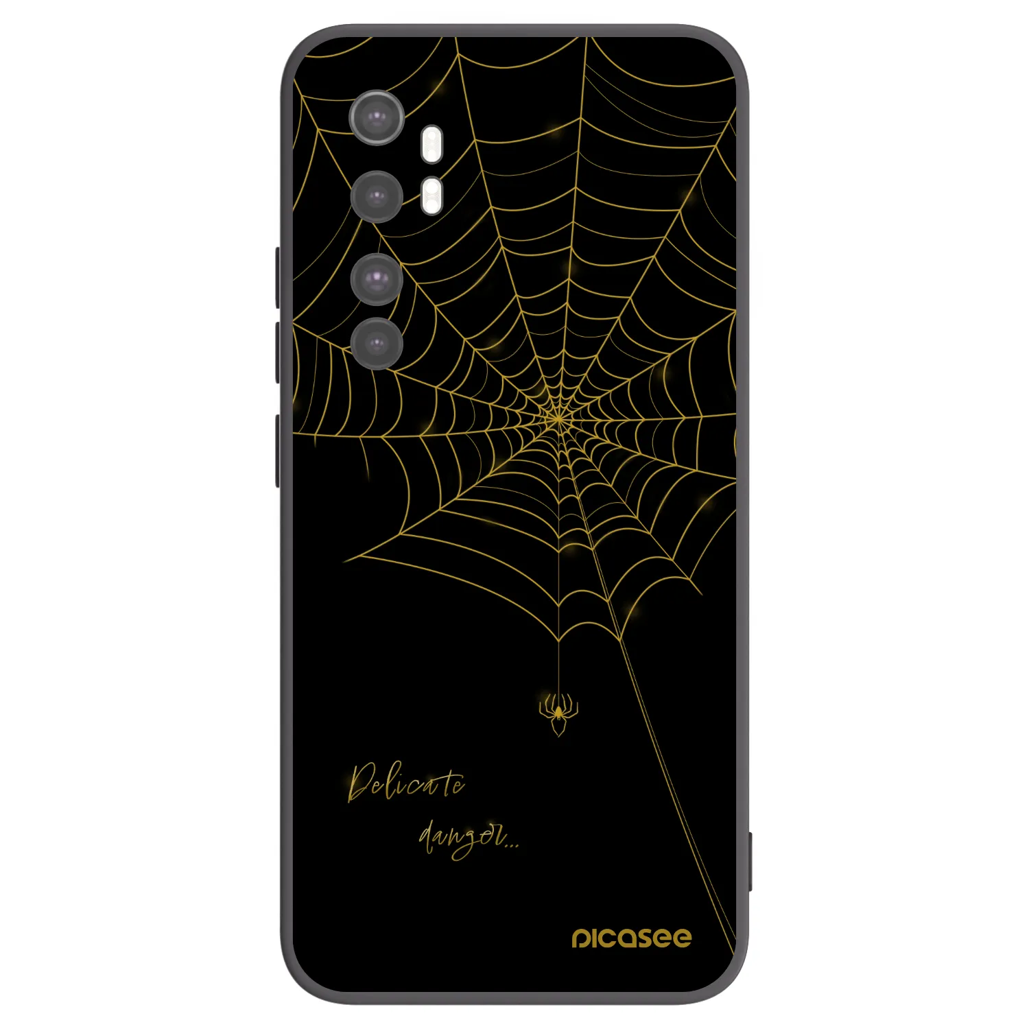 Picasee silikonový černý obal pro Xiaomi Mi Note 10 Lite - Delicate danger