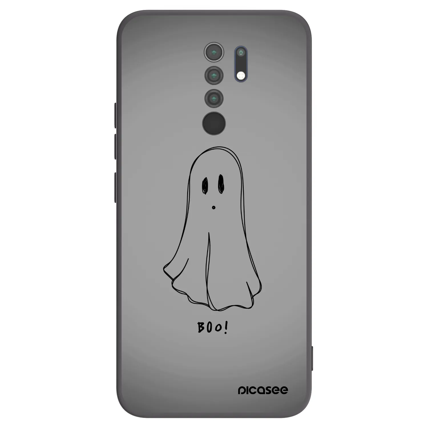 Picasee silikonový černý obal pro Xiaomi Redmi 9 - Ghost