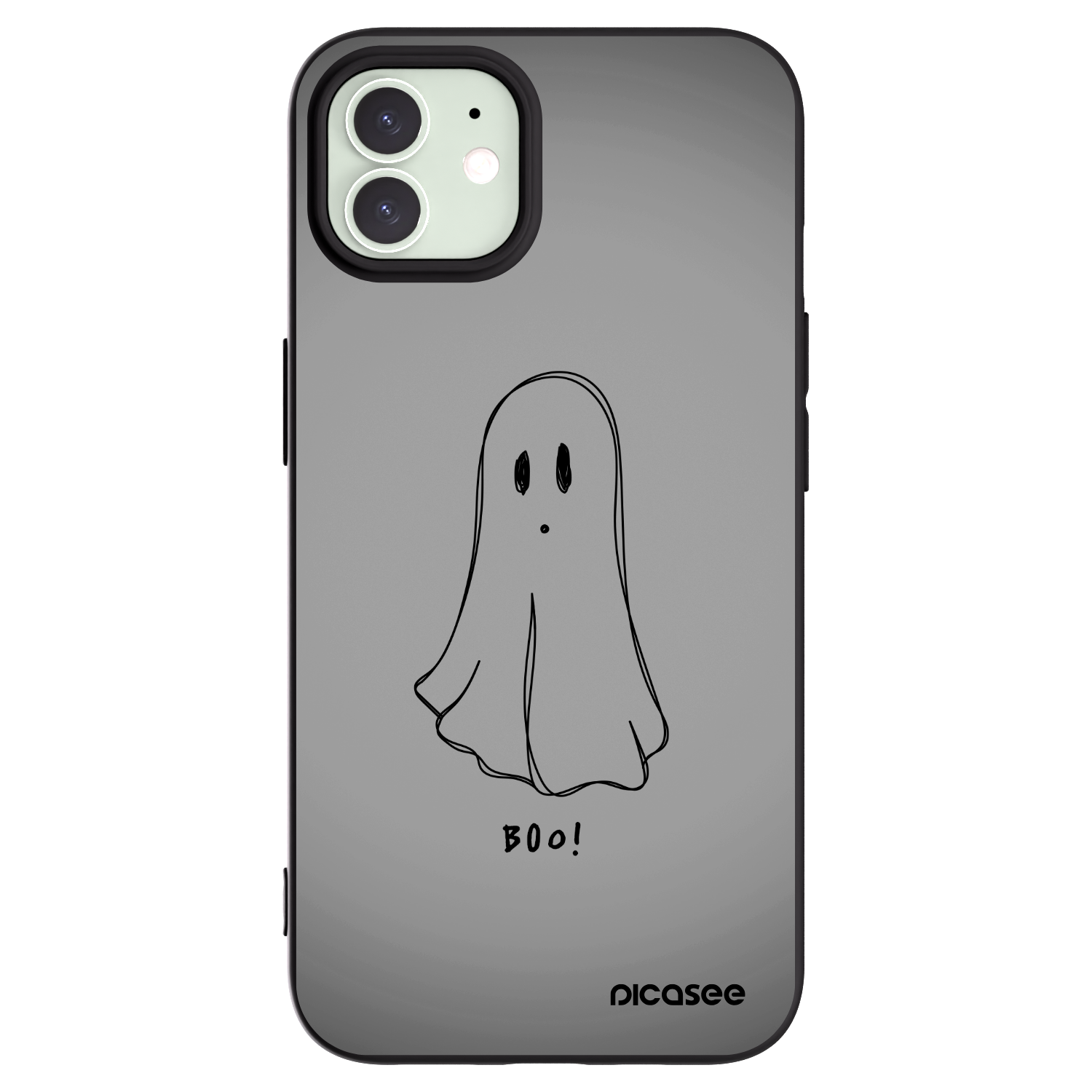 Picasee silikonový černý obal pro Apple iPhone 12 - Ghost