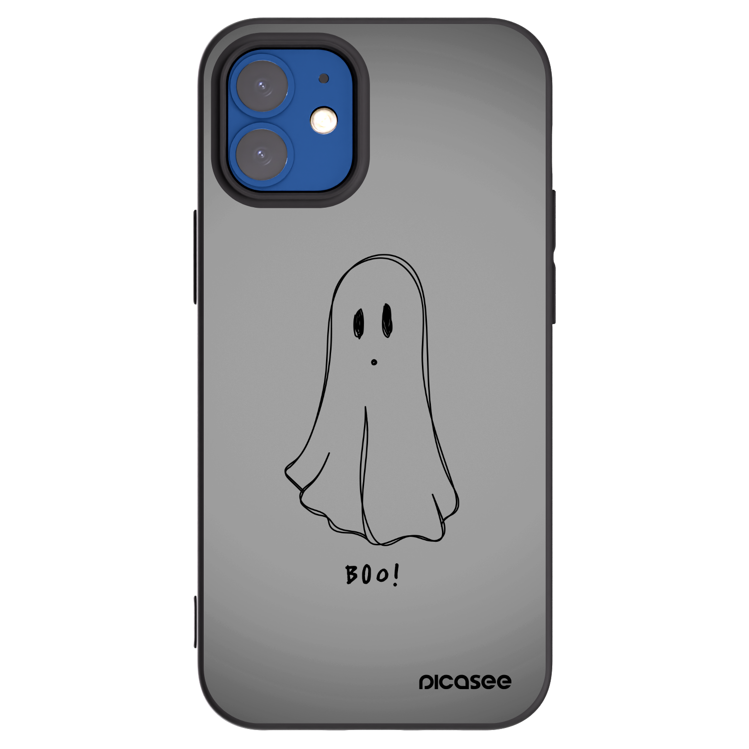 Picasee silikonový černý obal pro Apple iPhone 12 mini - Ghost