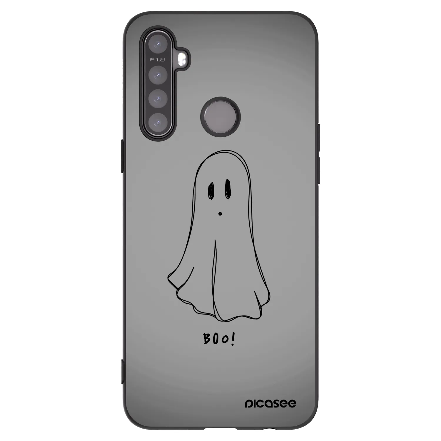 Picasee silikonový černý obal pro Realme 5 - Ghost