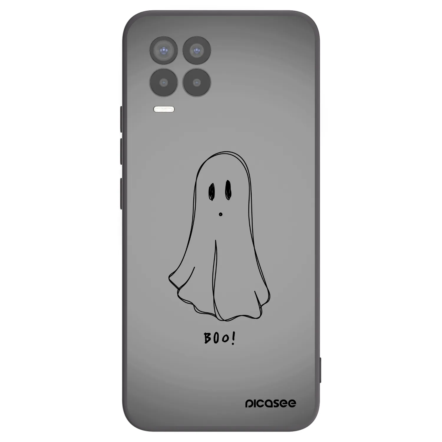 Picasee silikonový černý obal pro Realme 8 4G - Ghost
