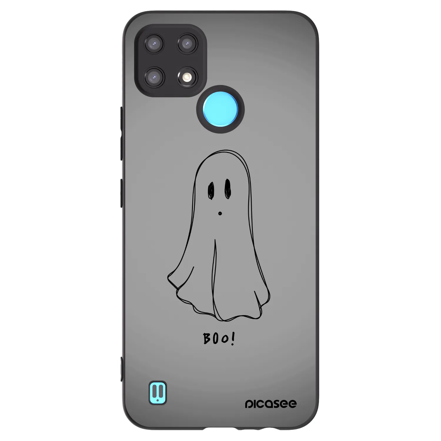 Picasee silikonový černý obal pro Realme C21 - Ghost