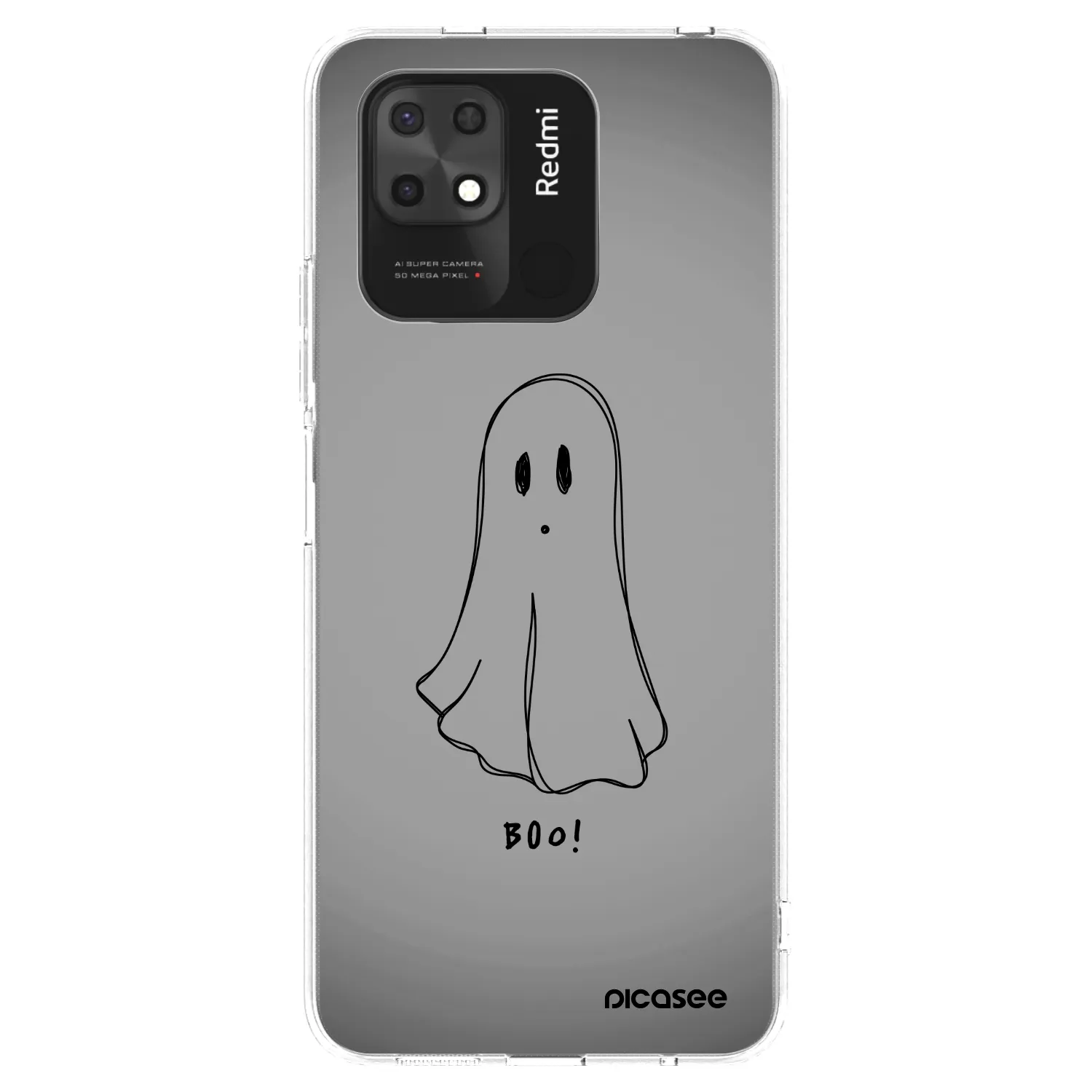 Picasee silikonový průhledný obal pro Xiaomi Redmi 10C - Ghost