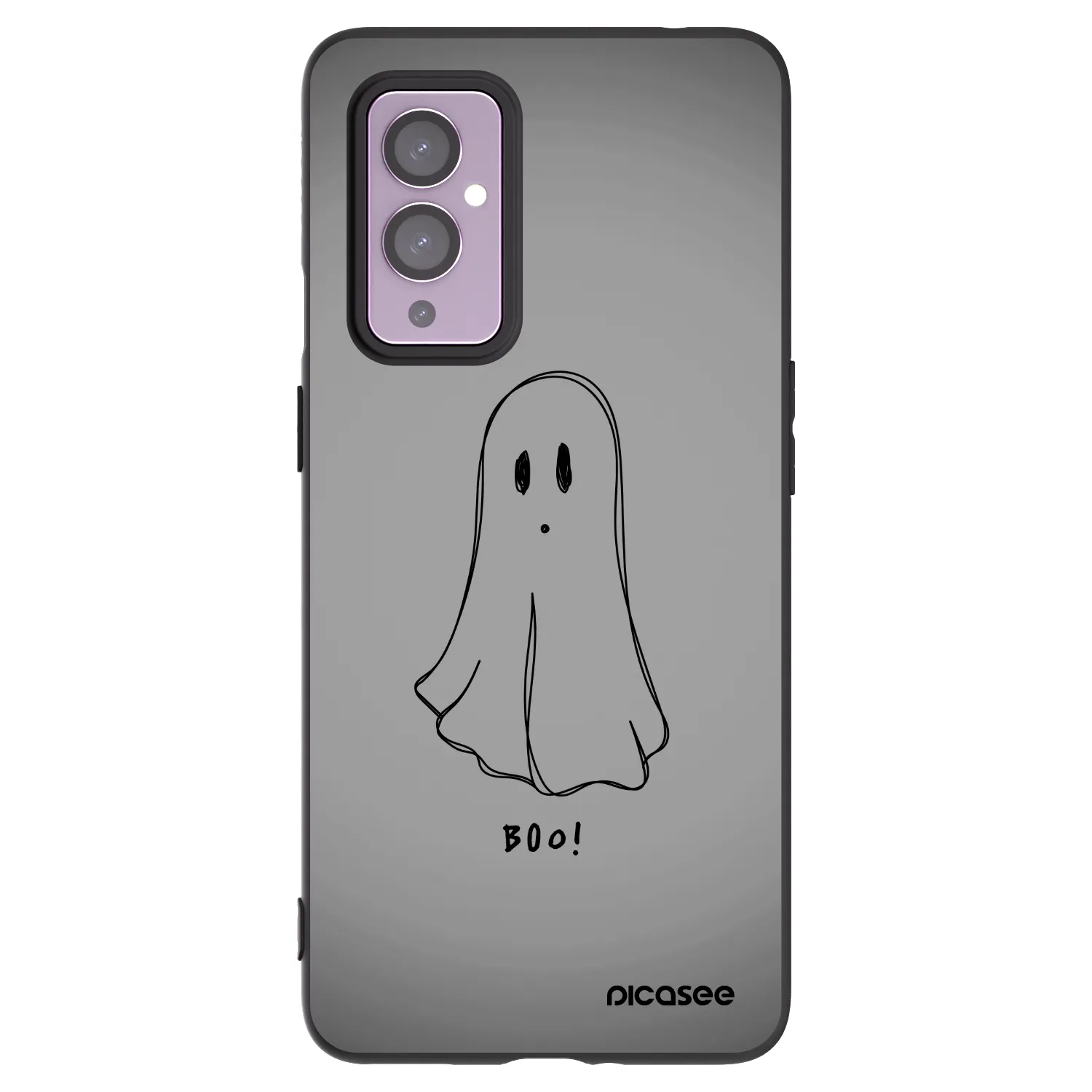 Picasee silikonový černý obal pro OnePlus 9 - Ghost