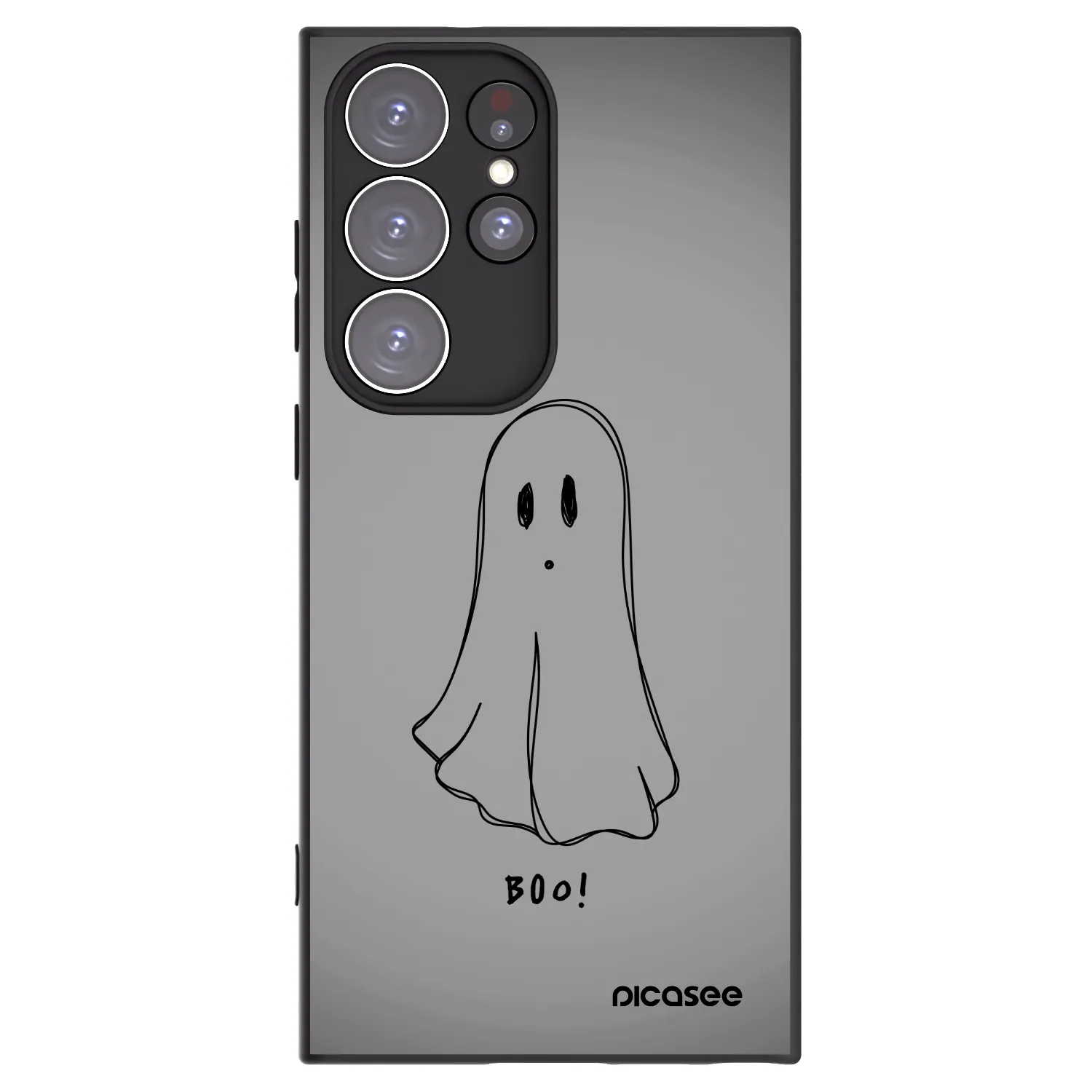 Picasee silikonový černý obal pro Samsung Galaxy S23 Ultra 5G - Ghost