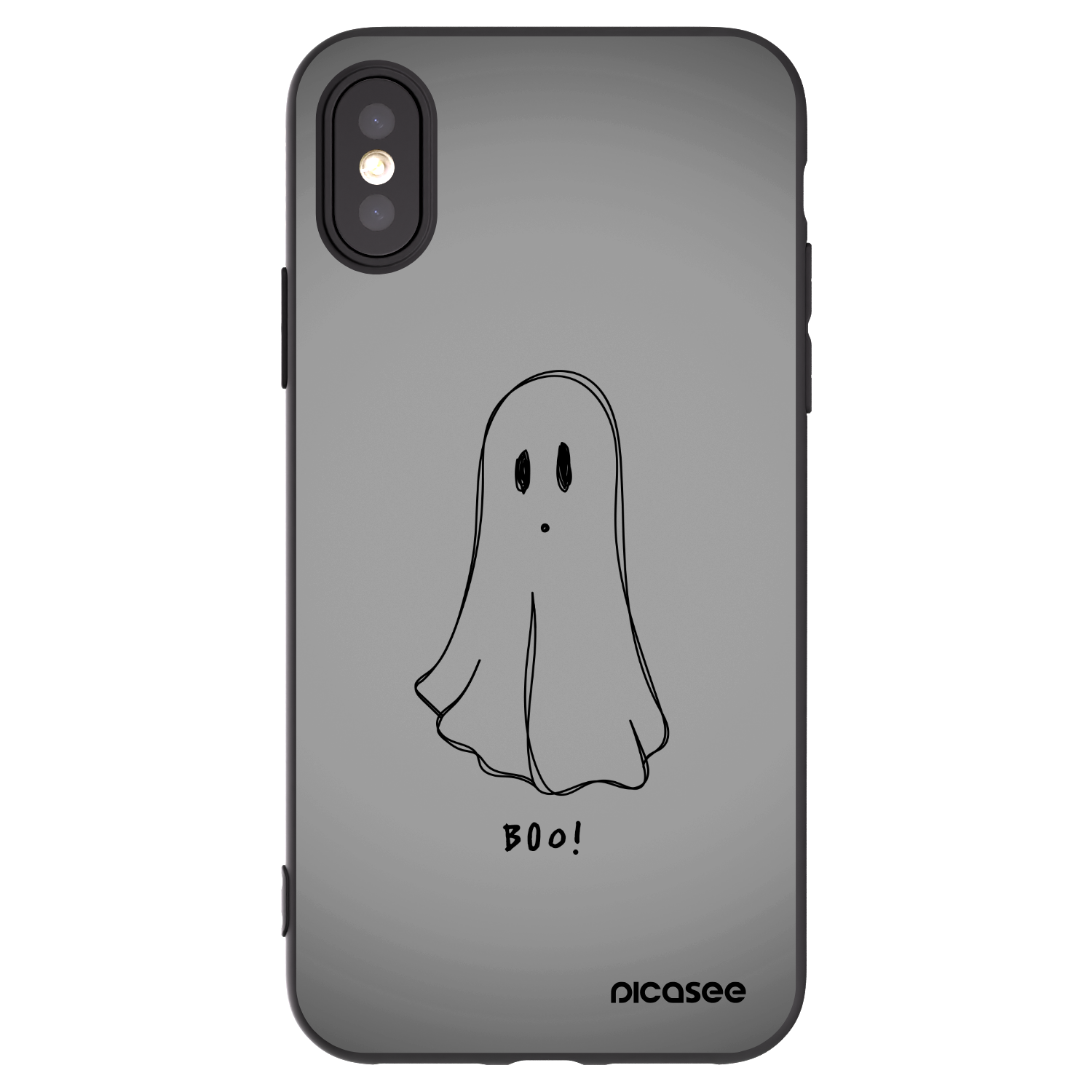 Picasee silikonový černý obal pro Apple iPhone X/XS - Ghost