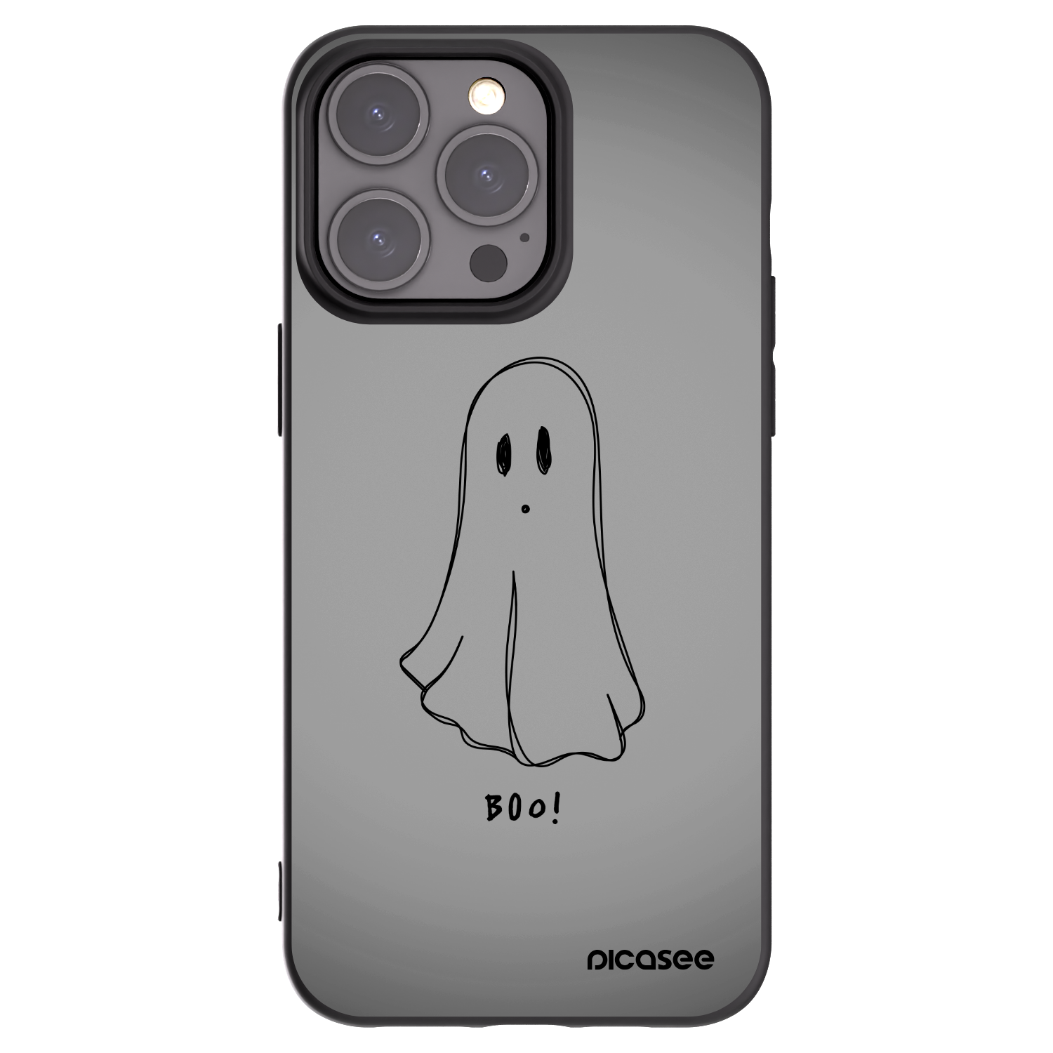Picasee silikonový černý obal pro Apple iPhone 15 Pro Max - Ghost