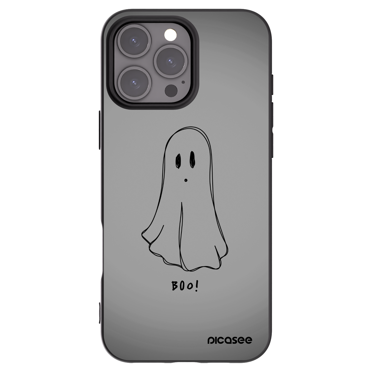 Picasee silikonový černý obal pro Apple iPhone 16 Pro Max - Ghost