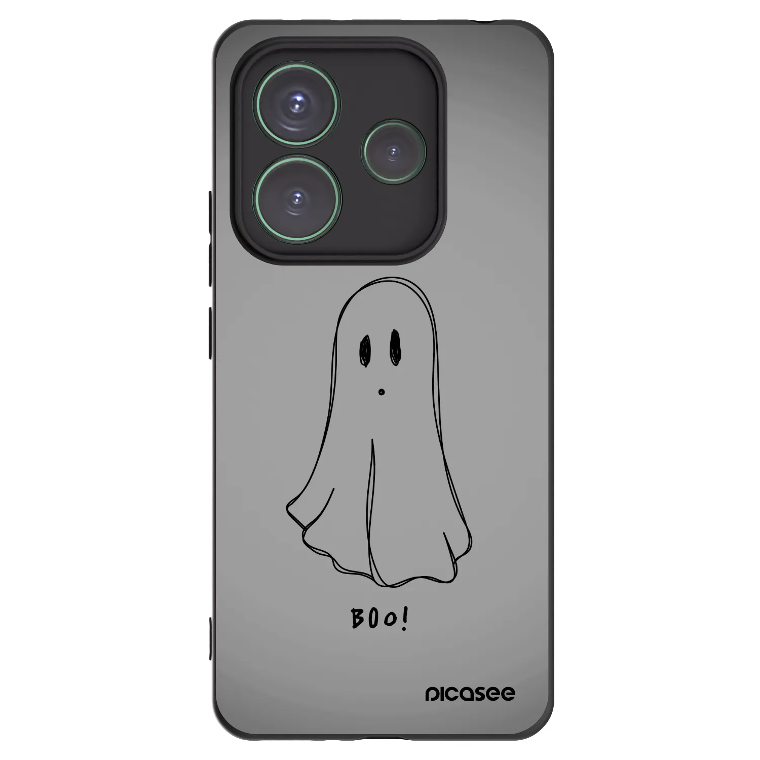 Picasee silikonový černý obal pro Xiaomi Redmi Note 14 5G - Ghost