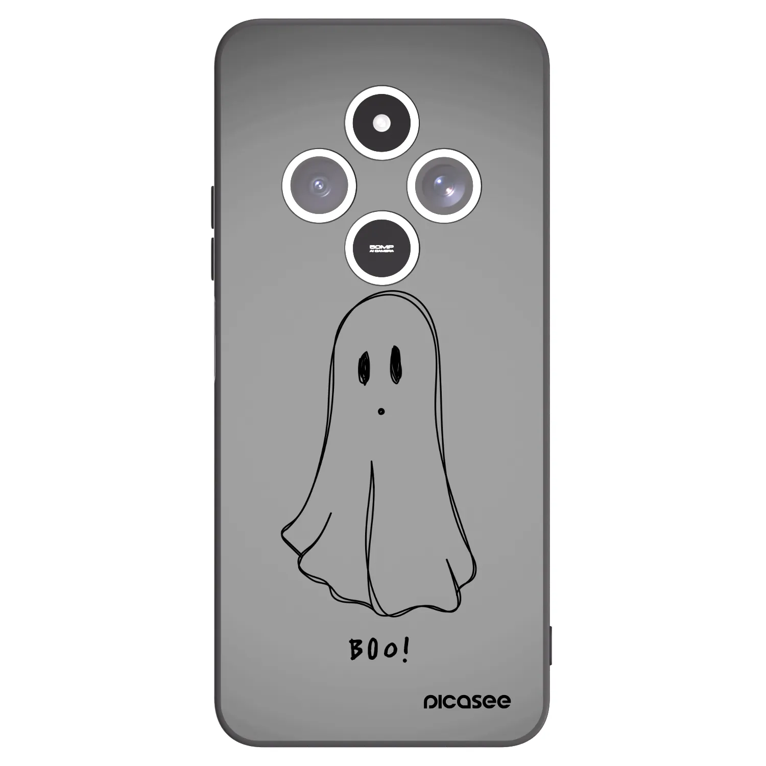 Picasee silikonový černý obal pro Xiaomi Redmi 14C - Ghost