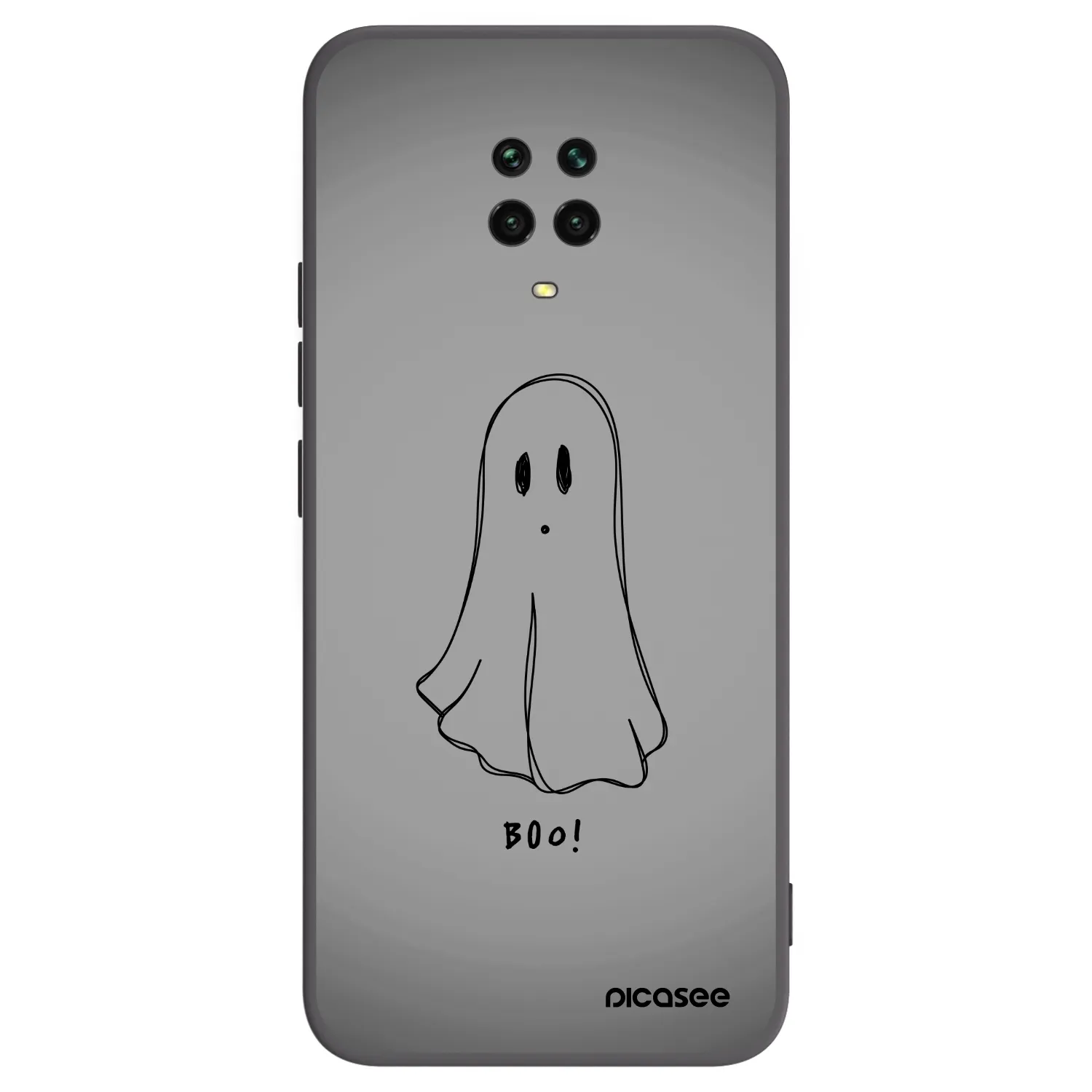 Picasee silikonový černý obal pro Xiaomi Redmi Note 9 Pro - Ghost