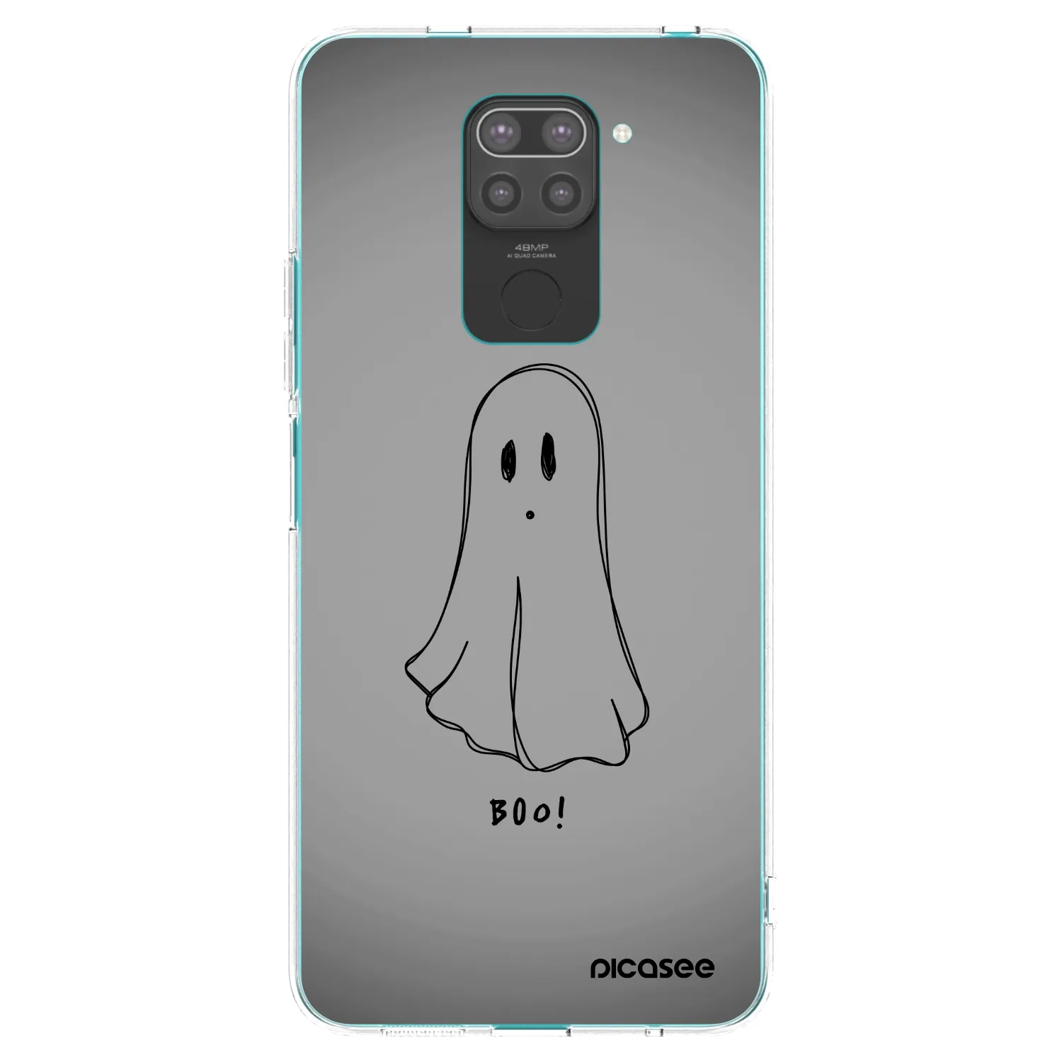 Picasee silikonový černý obal pro Xiaomi Redmi Note 9 - Ghost