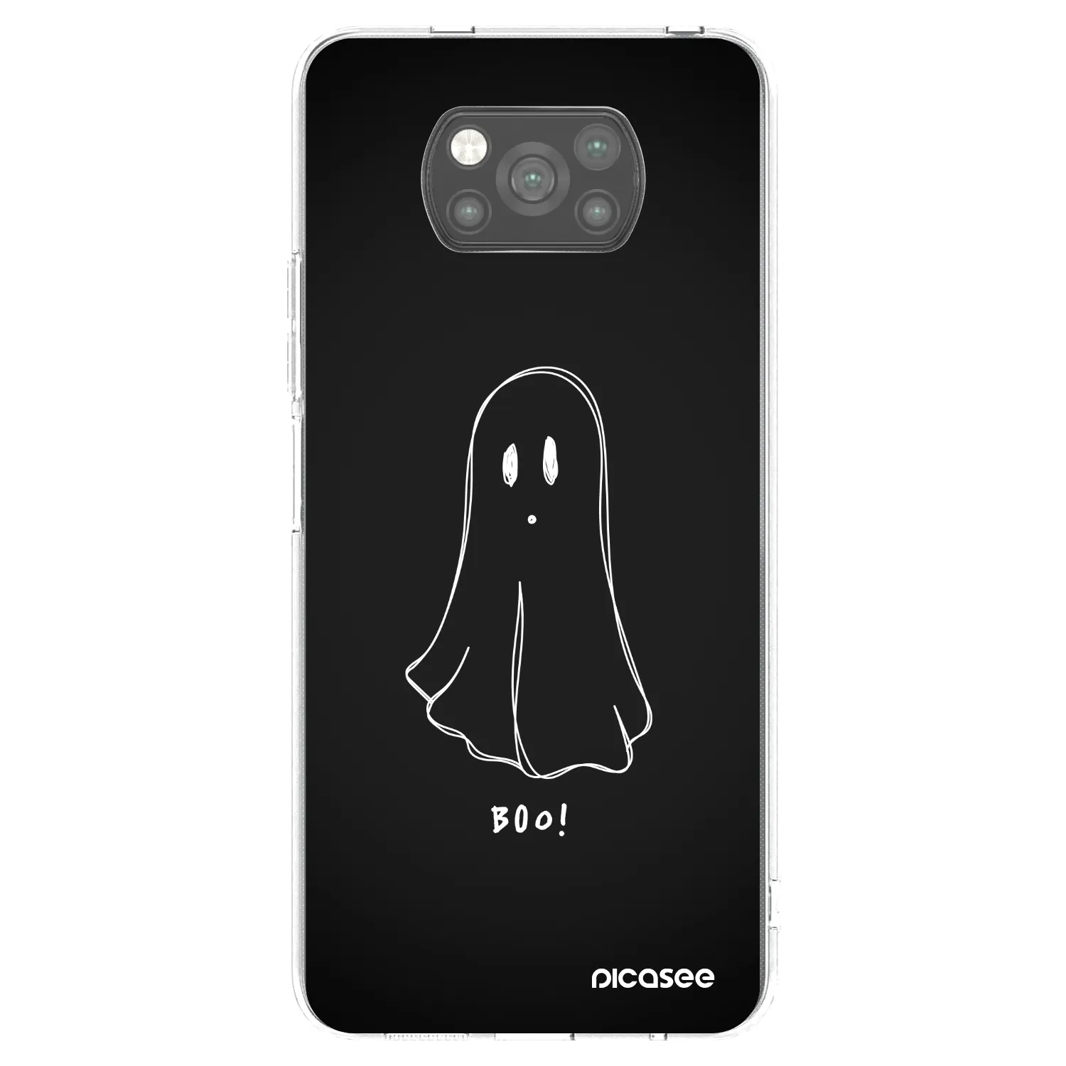 Picasee silikonový černý obal pro Xiaomi Poco X3 - Ghost 2
