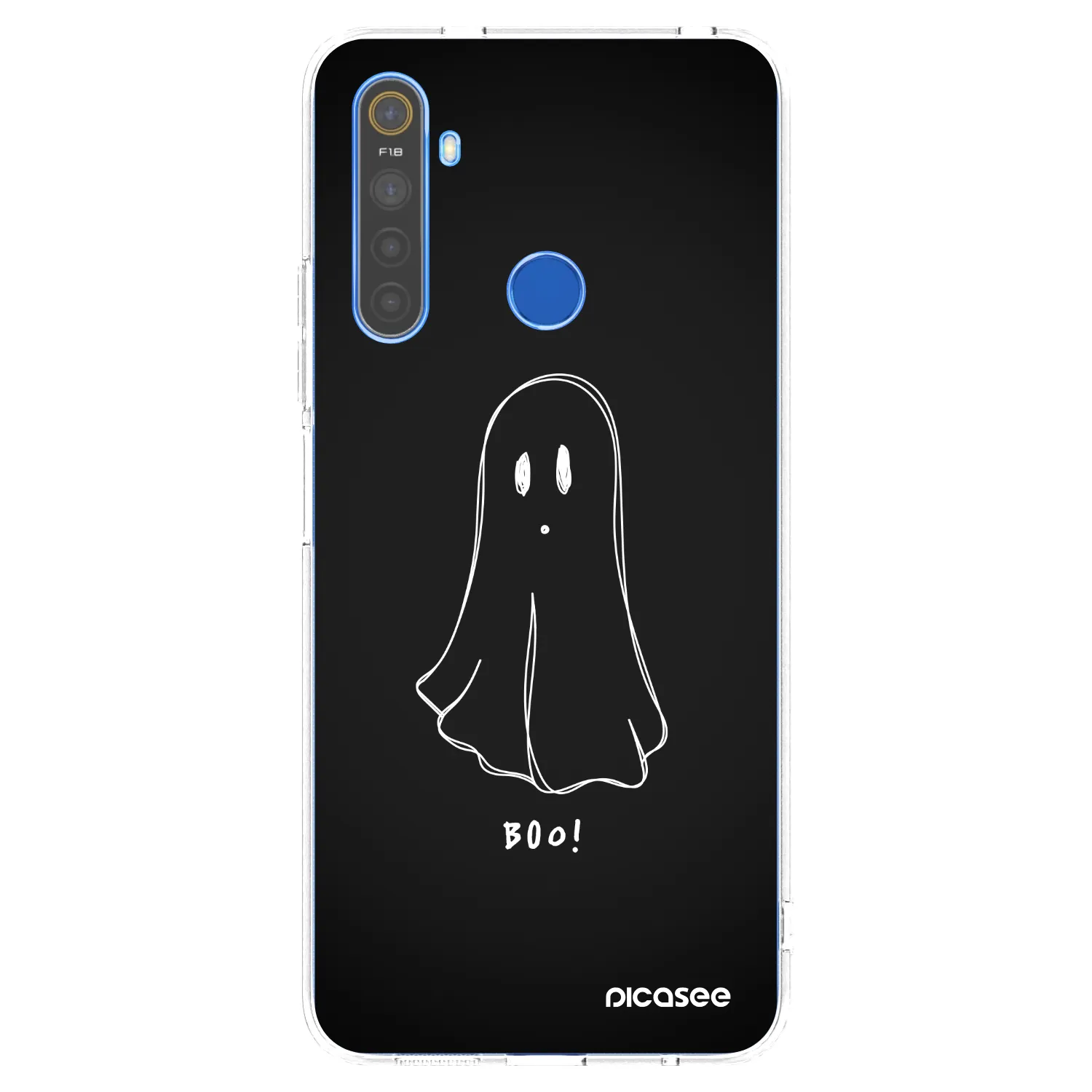 Picasee silikonový průhledný obal pro Realme 5 - Ghost 2