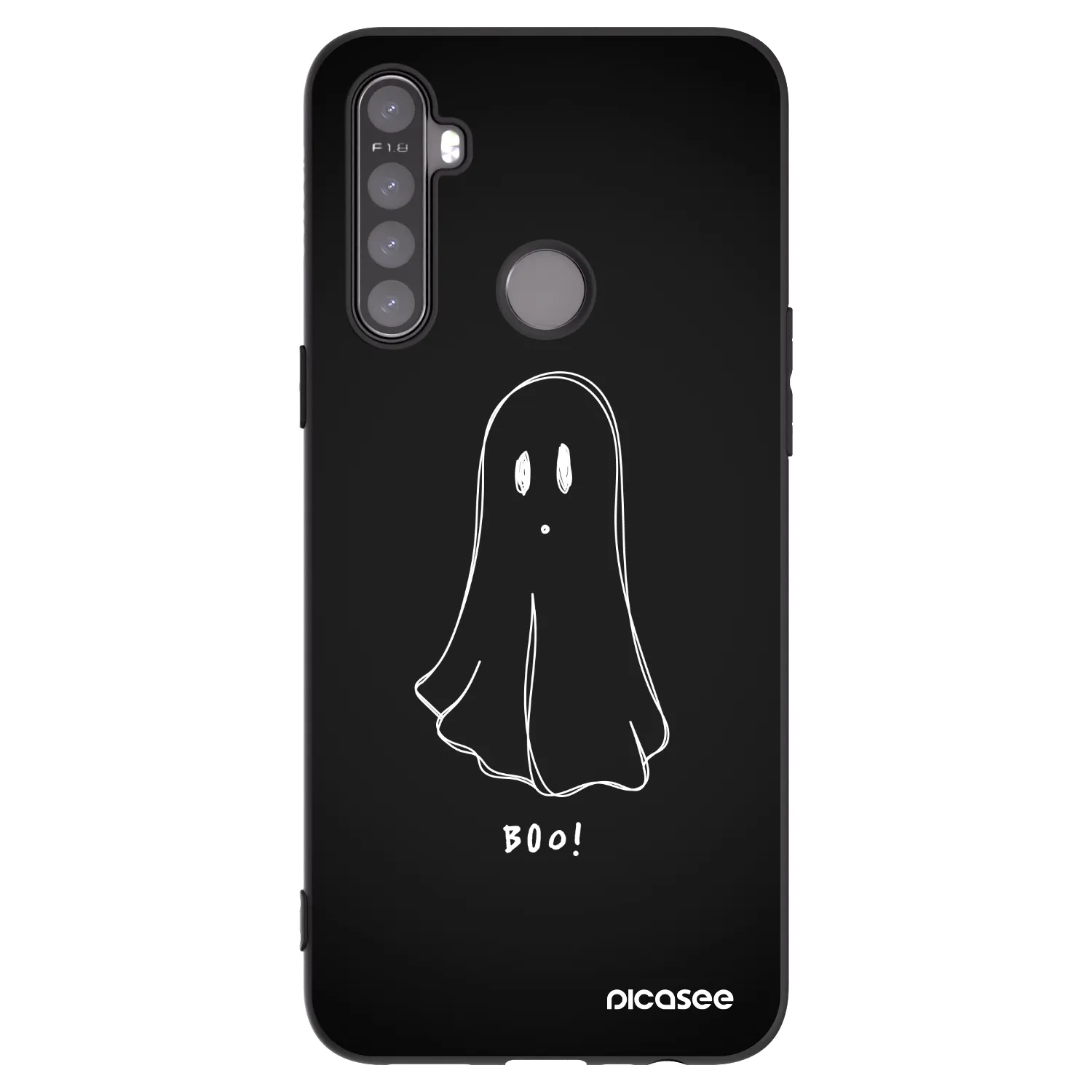 Picasee silikonový černý obal pro Realme 5 - Ghost 2
