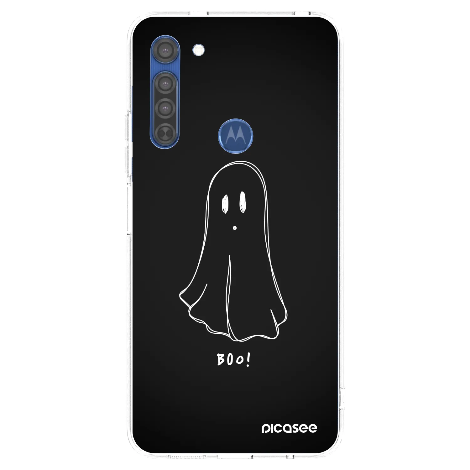 Picasee silikonový průhledný obal pro Motorola Moto G8 - Ghost 2