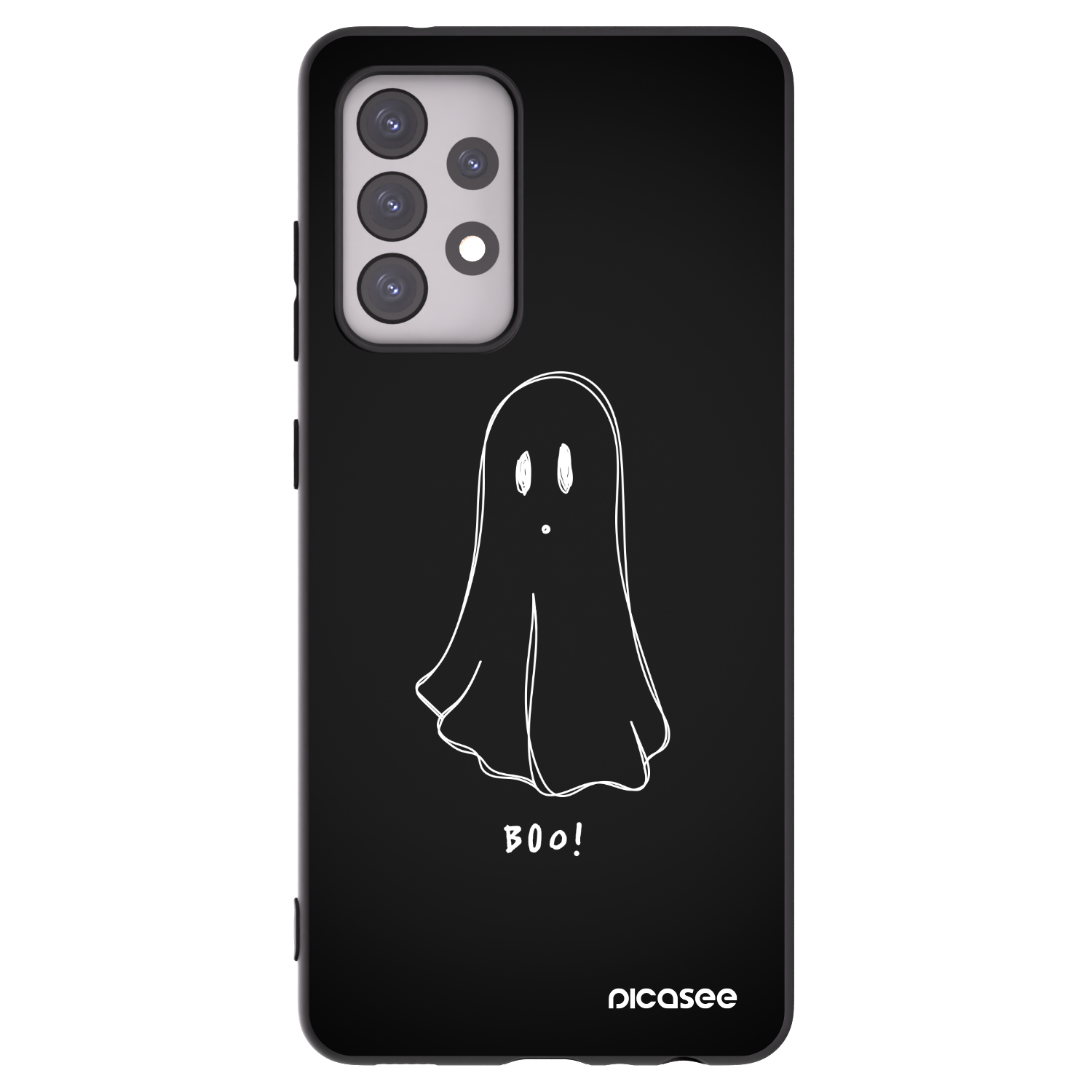 Picasee silikonový černý obal pro Samsung Galaxy A52 5G A525F - Ghost 2