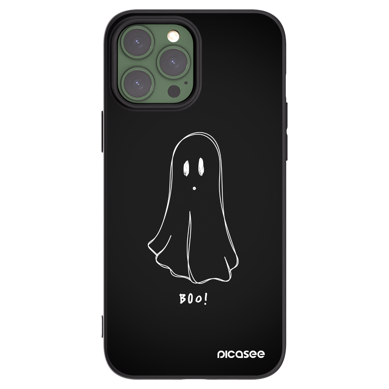 Picasee silikonový černý obal pro Apple iPhone 13 Pro Max - Ghost 2