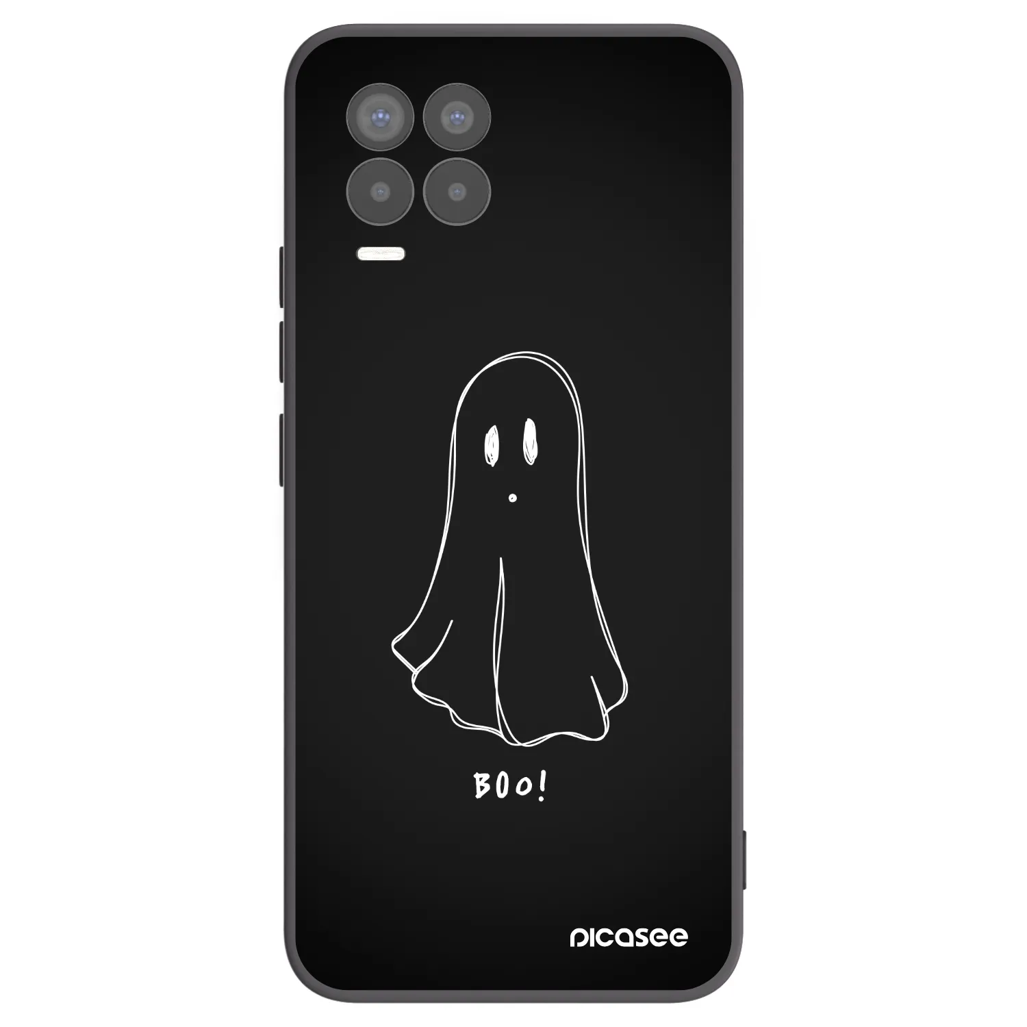 Picasee silikonový černý obal pro Realme 8 4G - Ghost 2