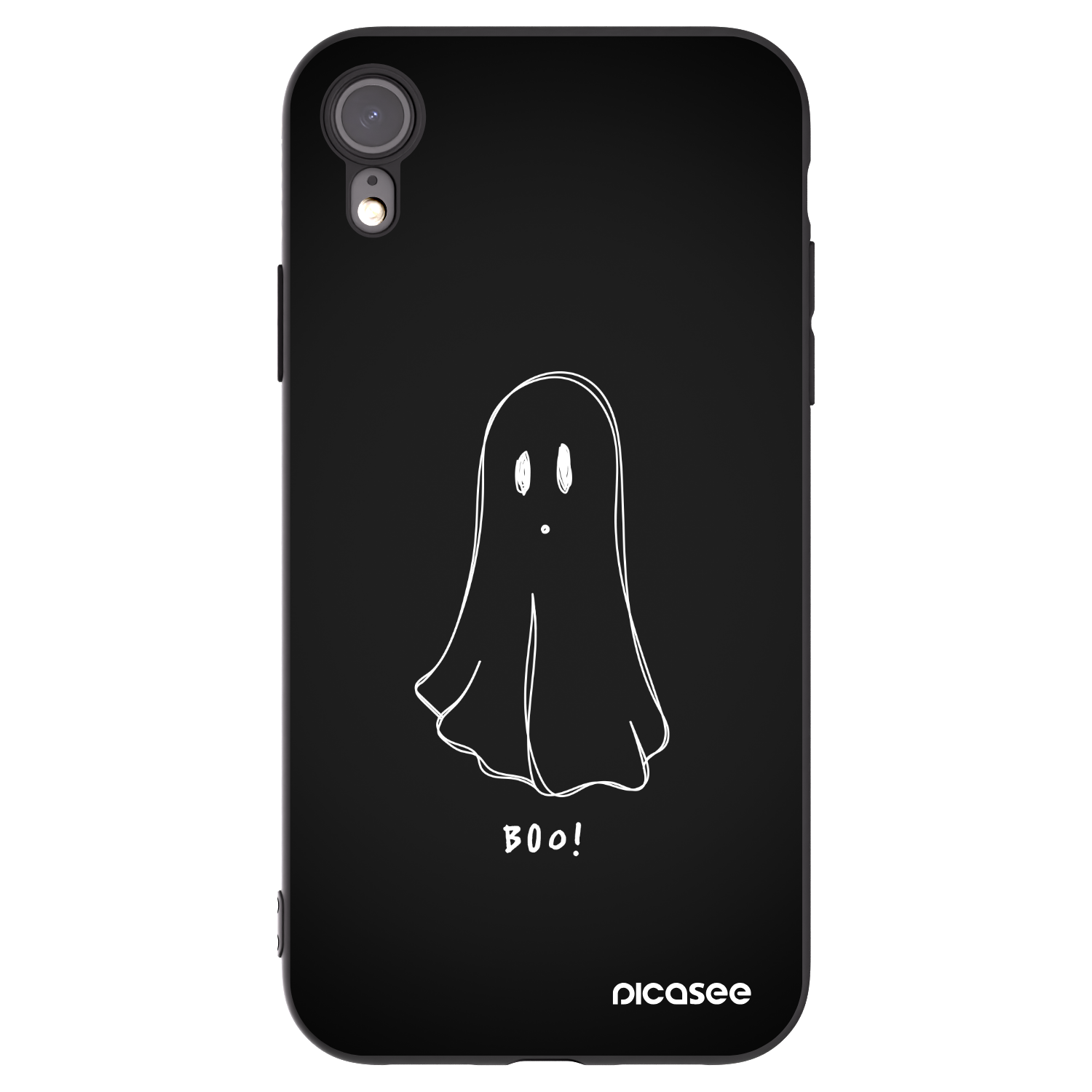 Picasee silikonový černý obal pro Apple iPhone XR - Ghost 2