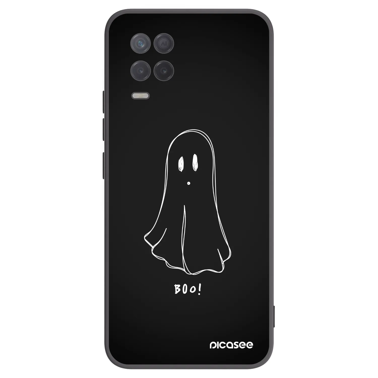 Picasee silikonový černý obal pro Realme 8 5G - Ghost 2