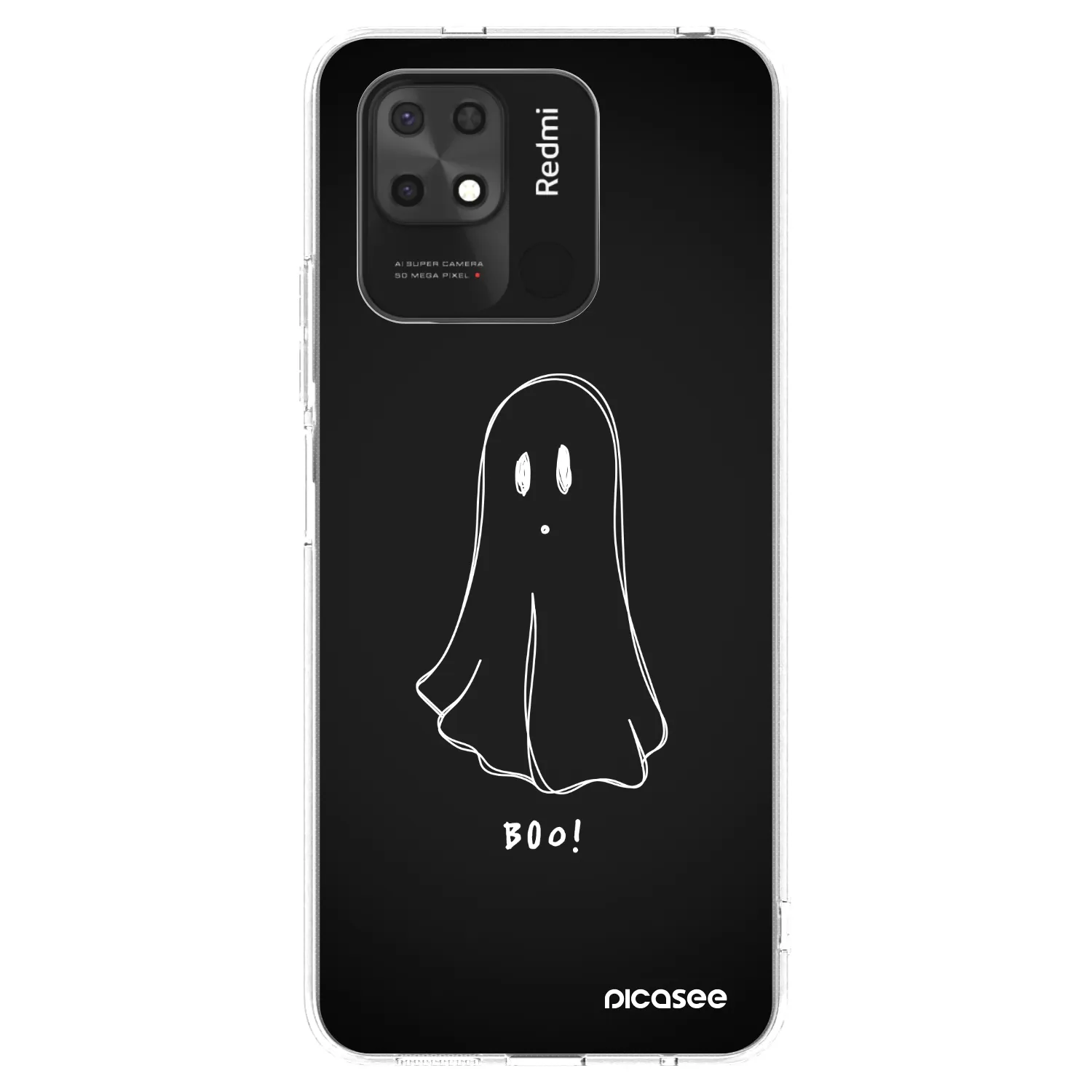 Picasee silikonový průhledný obal pro Xiaomi Redmi 10C - Ghost 2