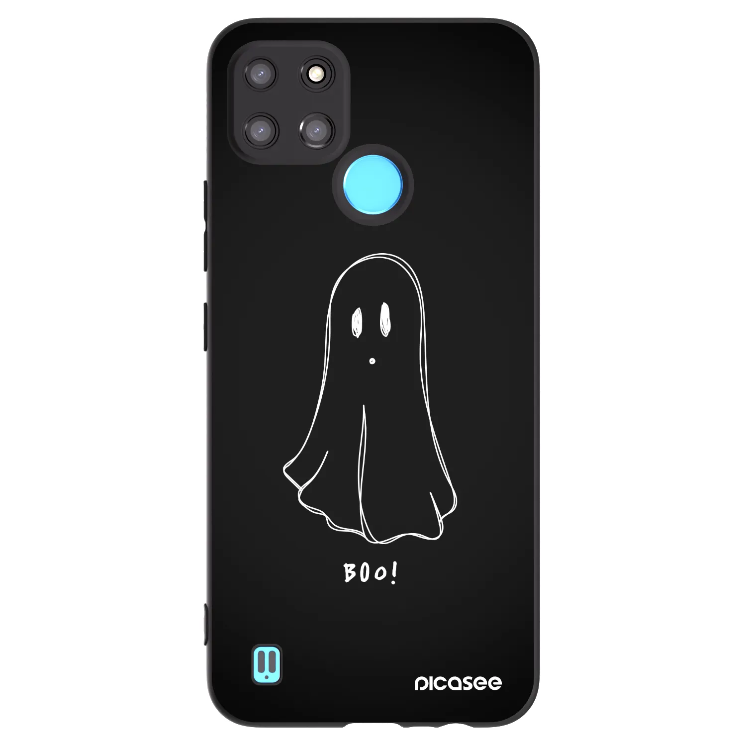 Picasee silikonový černý obal pro Realme C21Y - Ghost 2
