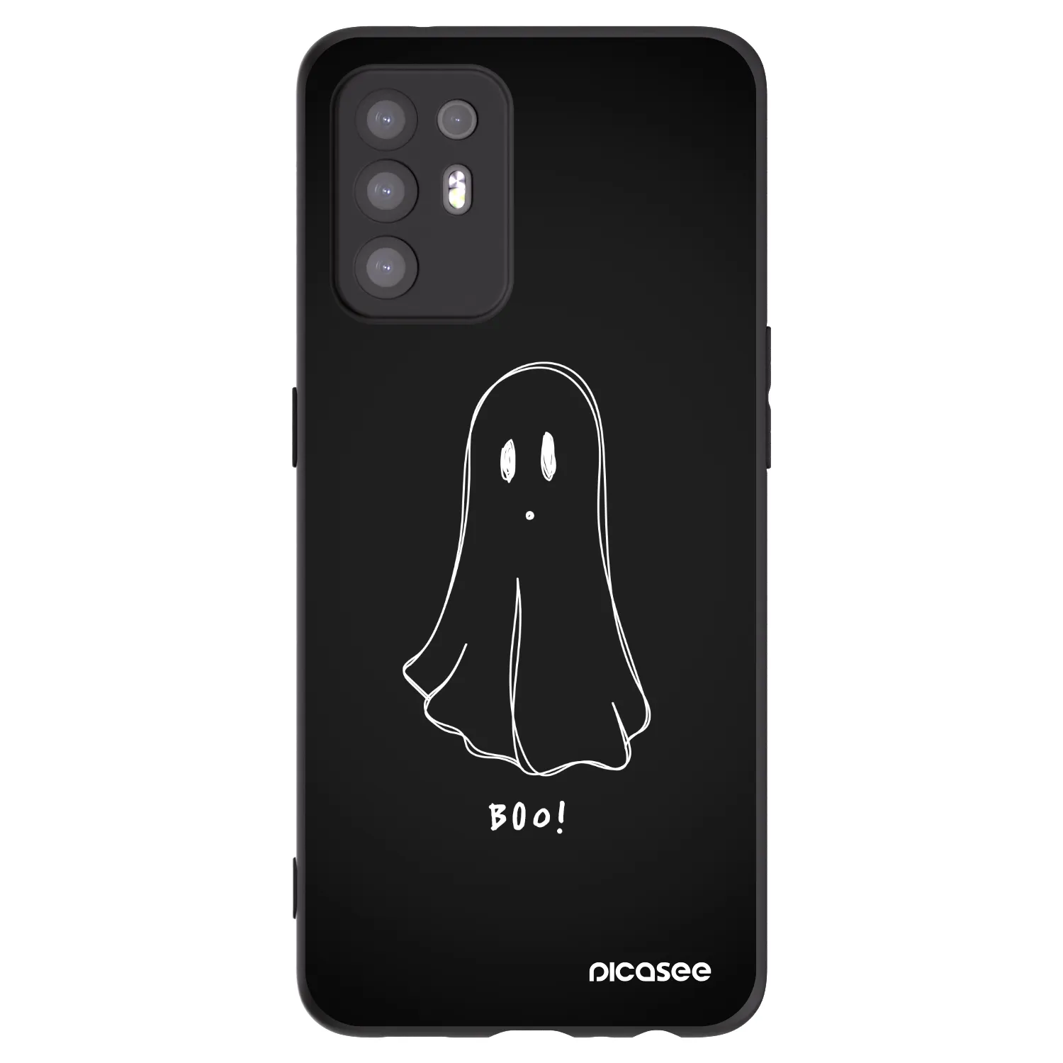 Picasee silikonový černý obal pro OPPO A94 5G - Ghost 2