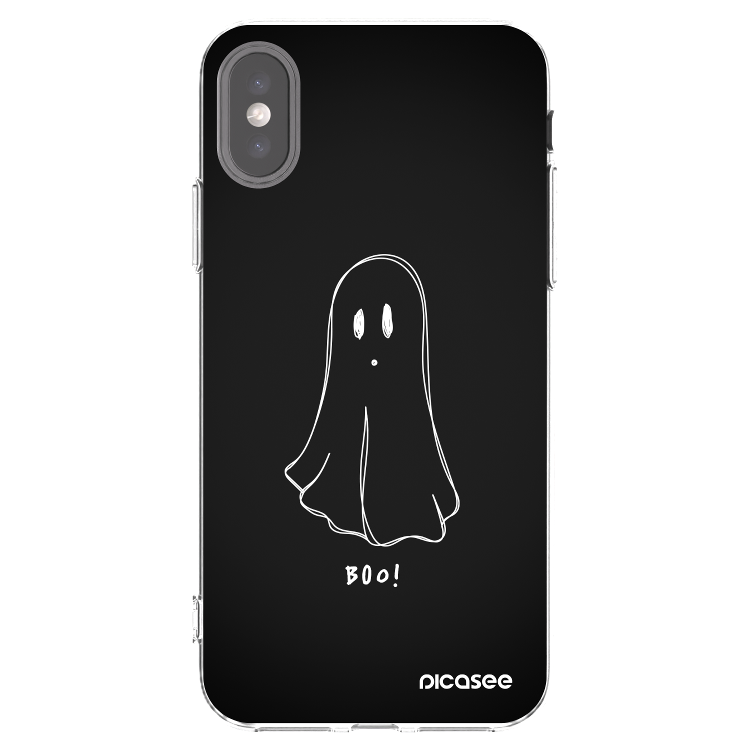 Picasee silikonový průhledný obal pro Apple iPhone X/XS - Ghost 2