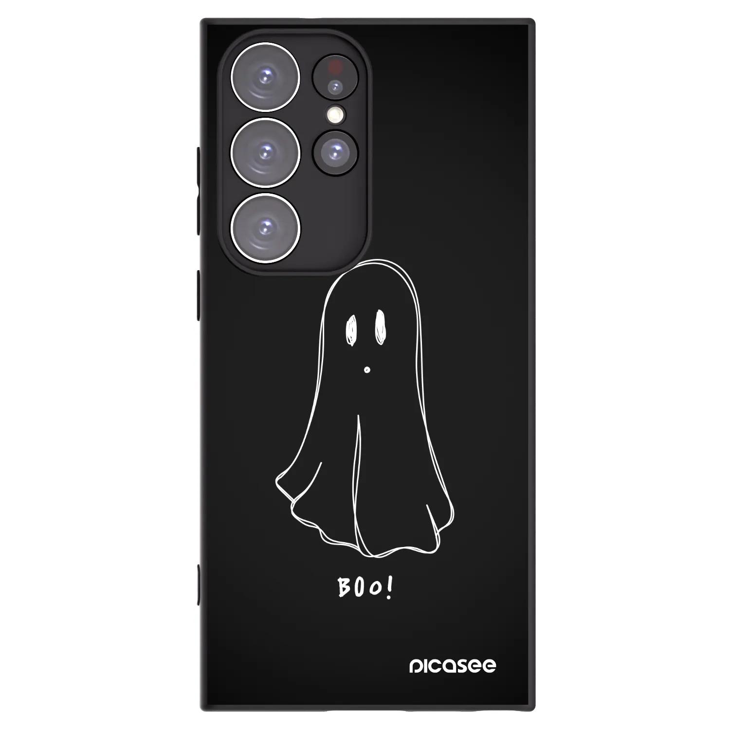 Picasee silikonový černý obal pro Samsung Galaxy S23 Ultra 5G - Ghost 2