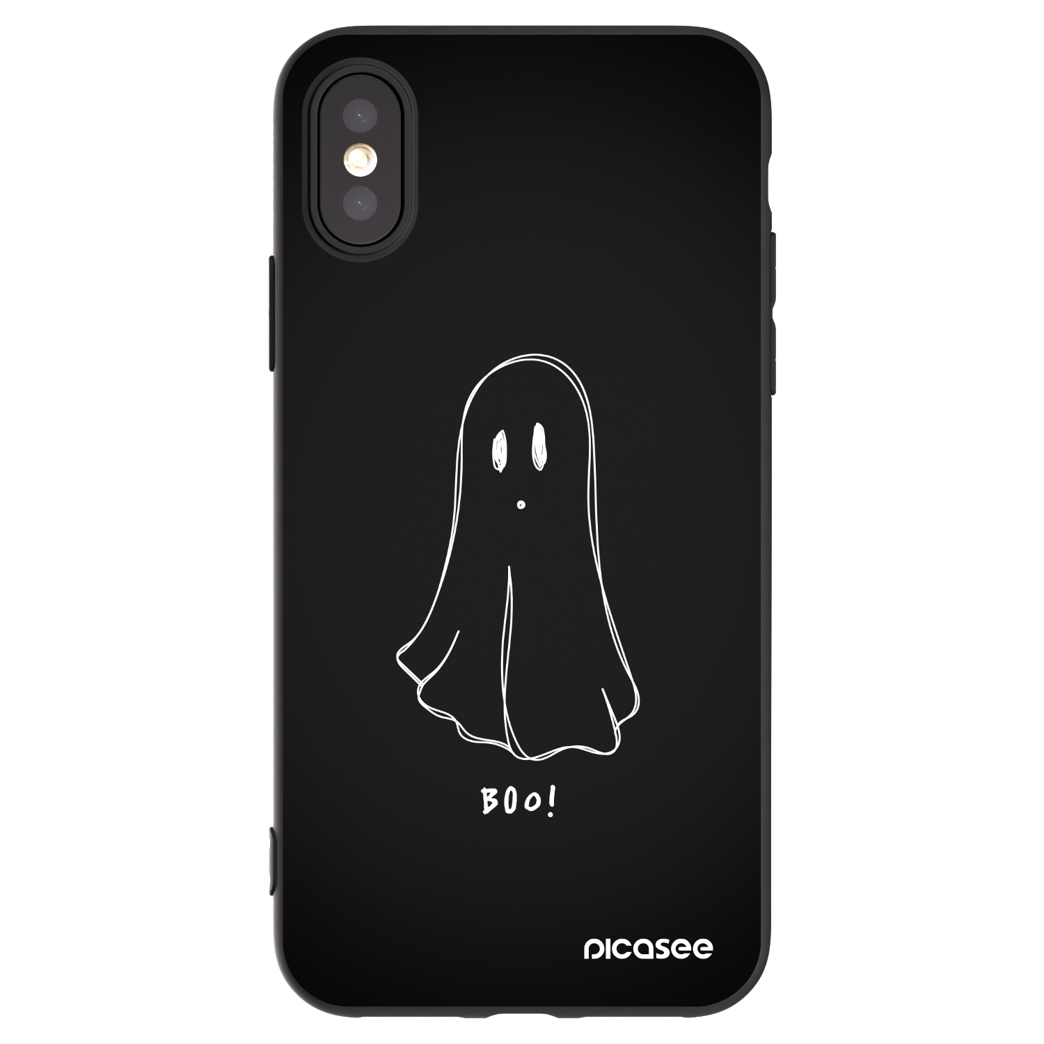 Picasee silikonový černý obal pro Apple iPhone X/XS - Ghost 2