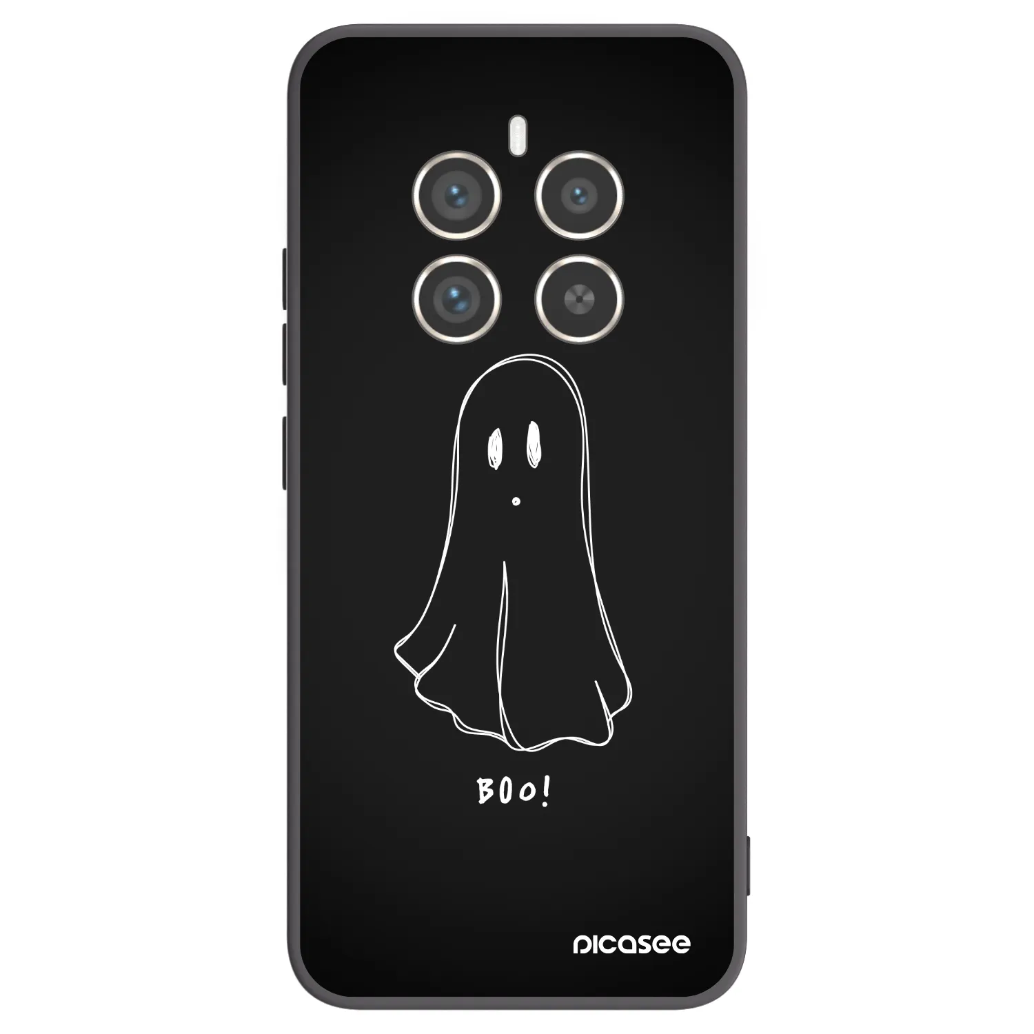 Picasee silikonový černý obal pro Realme 12 Pro 5G - Ghost 2