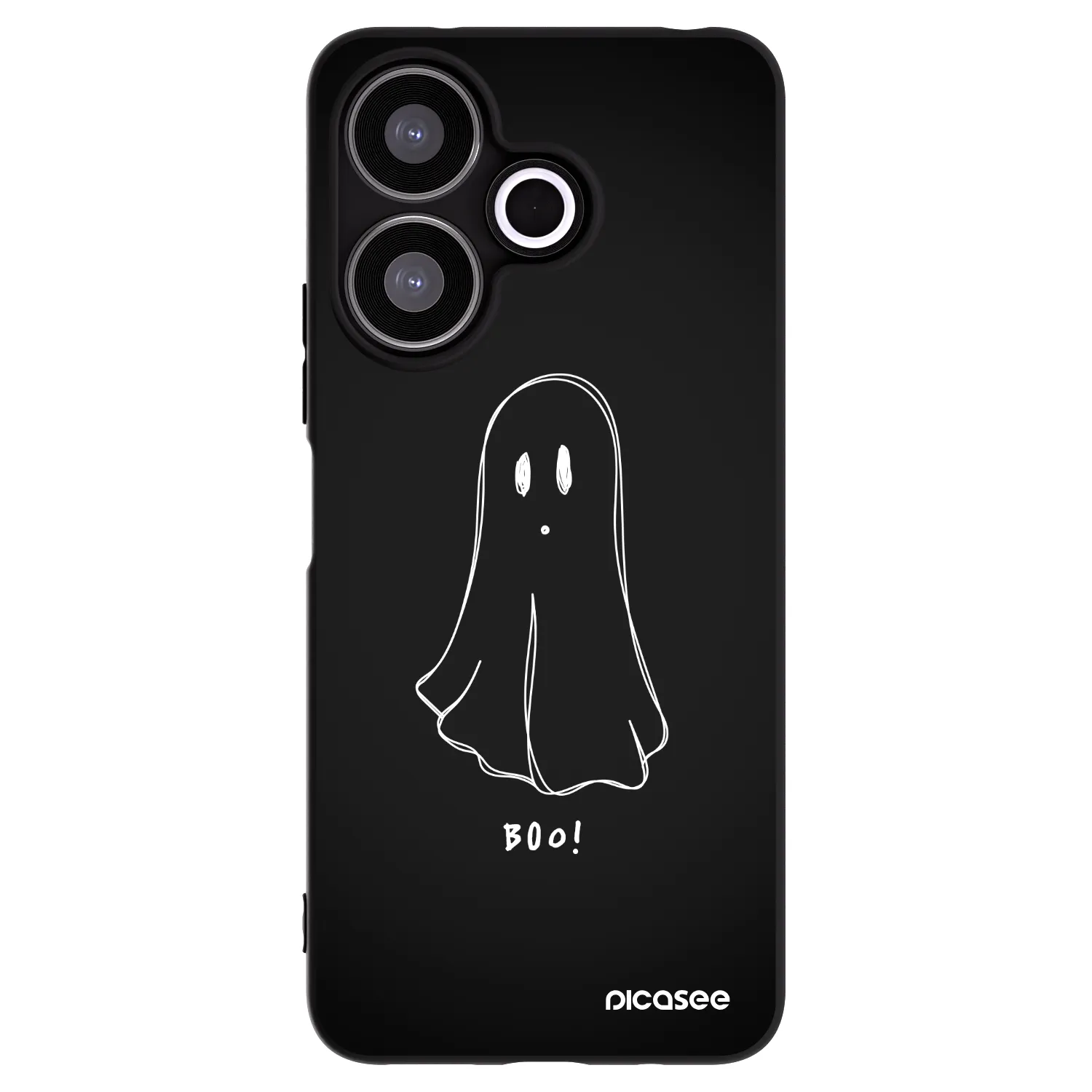 Picasee silikonový černý obal pro Xiaomi Redmi 13 4G - Ghost 2