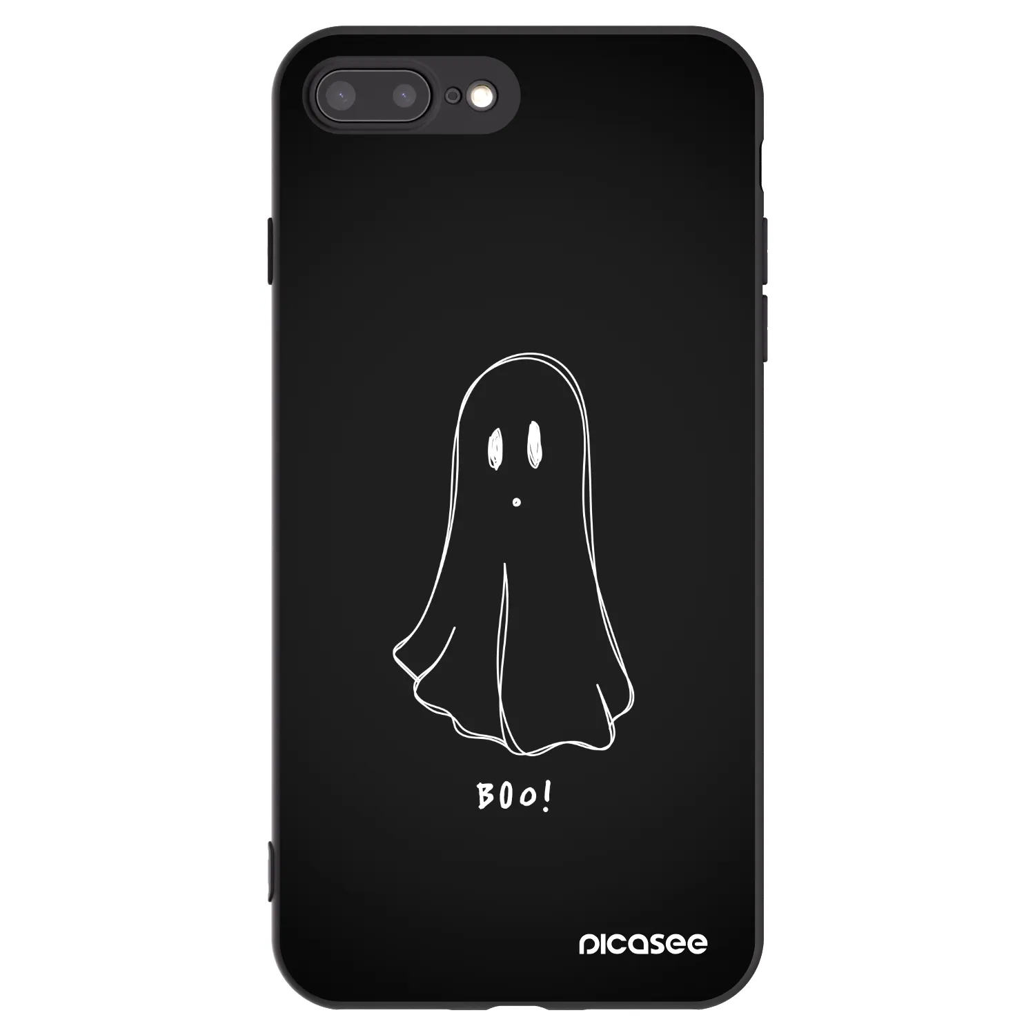 Picasee silikonový černý obal pro Apple iPhone 7 Plus - Ghost 2