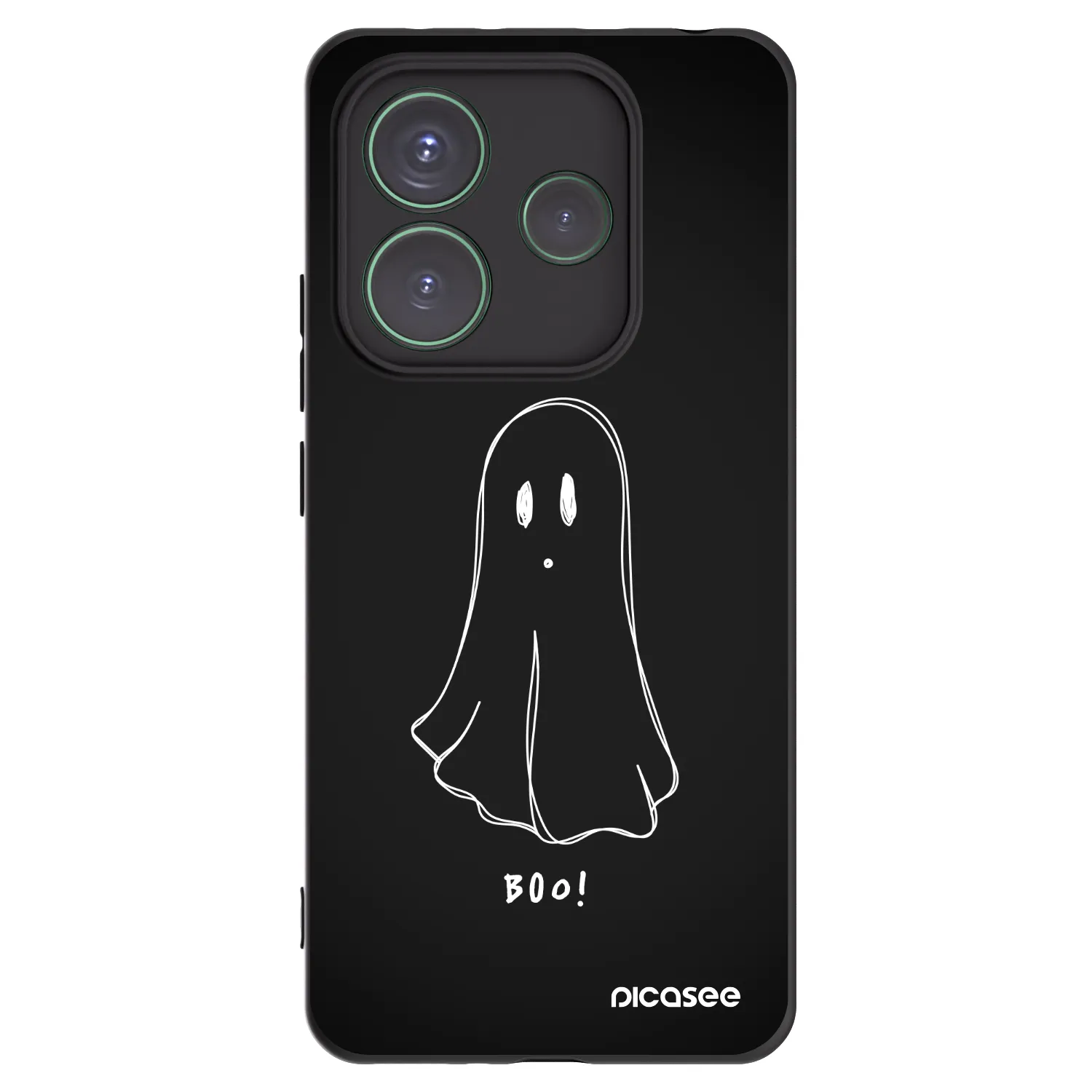 Picasee silikonový černý obal pro Xiaomi Redmi Note 14 5G - Ghost 2