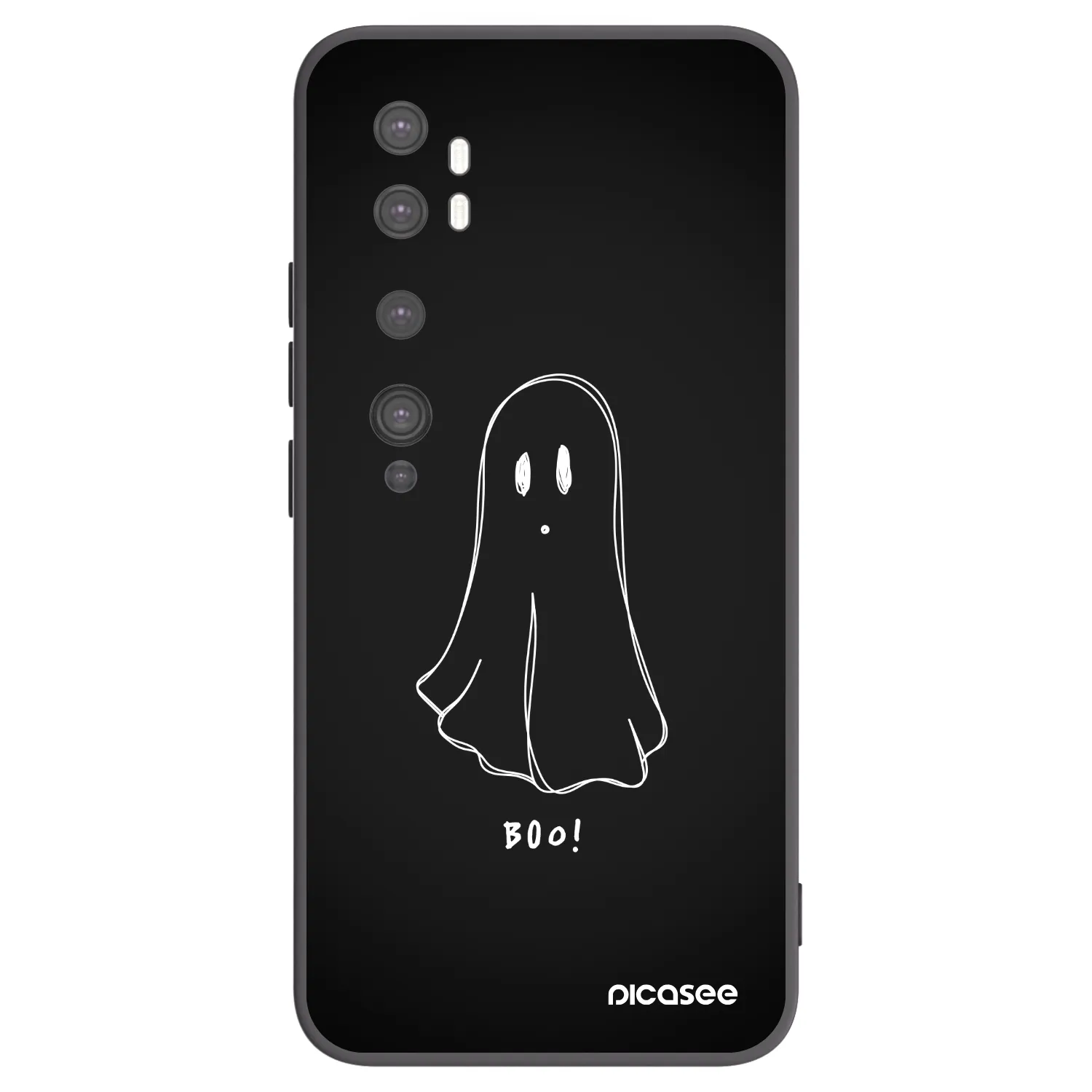 Picasee silikonový černý obal pro Xiaomi Mi Note 10 (Pro) - Ghost 2