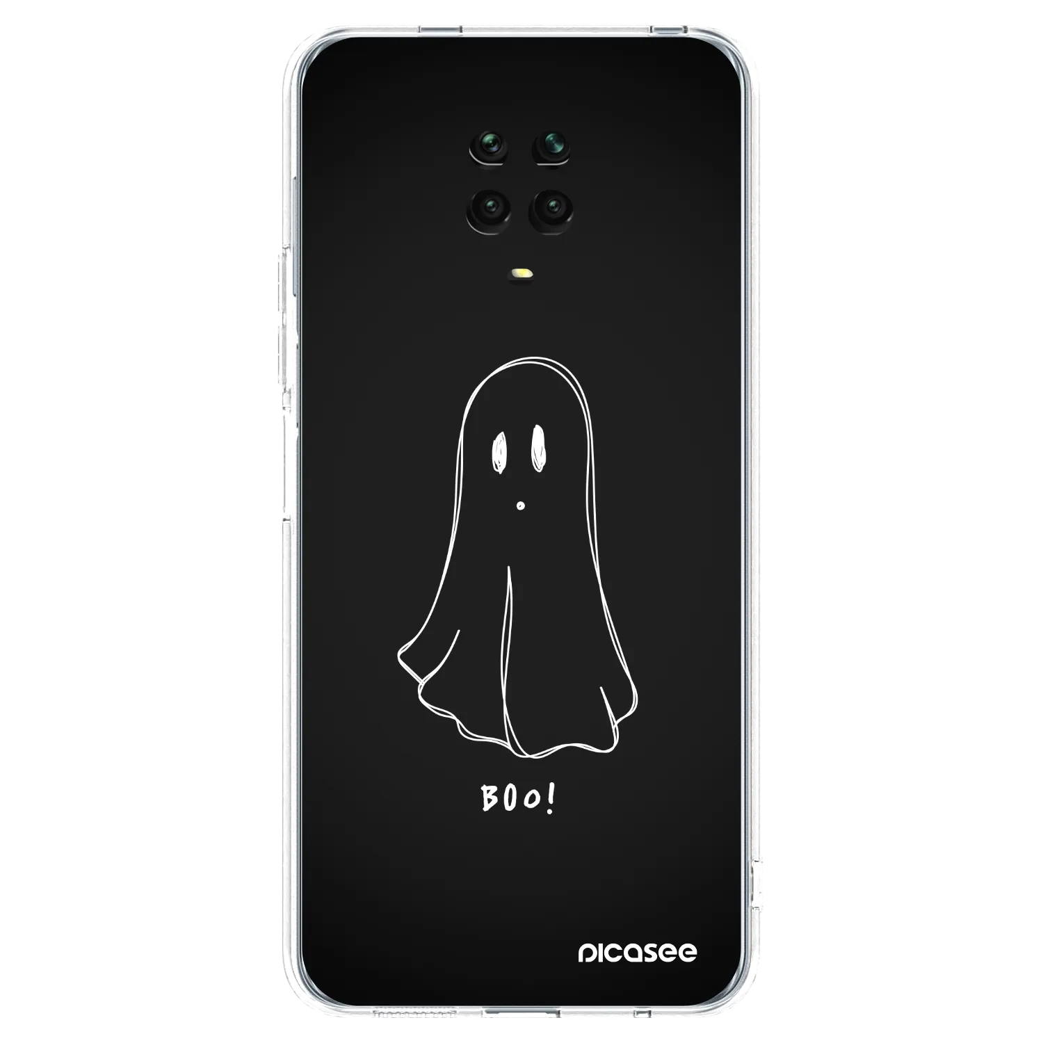 Picasee silikonový průhledný obal pro Xiaomi Redmi Note 9 Pro - Ghost 2