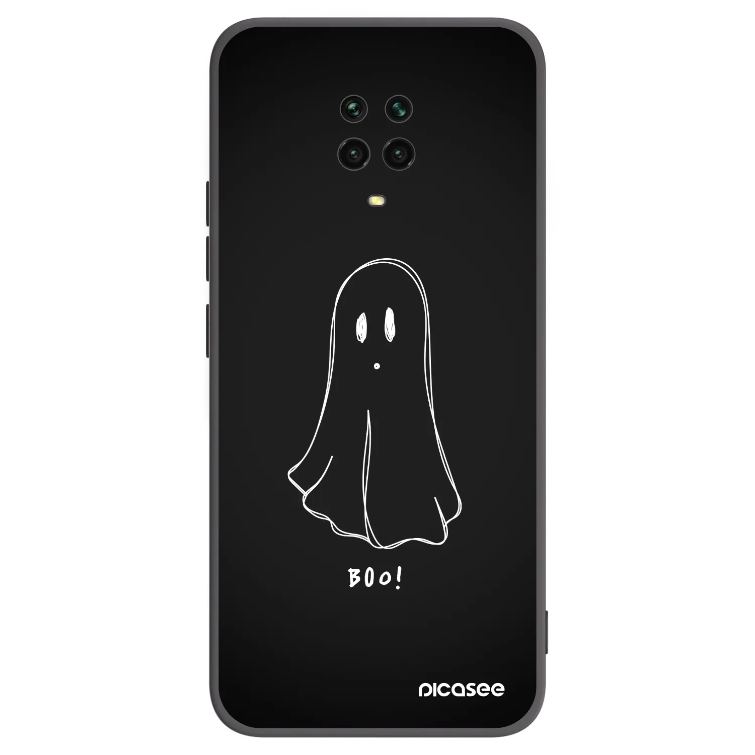 Picasee silikonový černý obal pro Xiaomi Redmi Note 9 Pro - Ghost 2