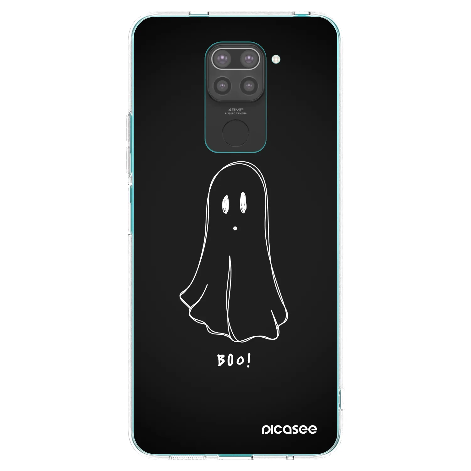 Picasee silikonový černý obal pro Xiaomi Redmi Note 9 - Ghost 2