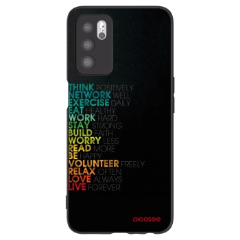 Picasee silikonový černý obal pro OPPO A16 - Motto života