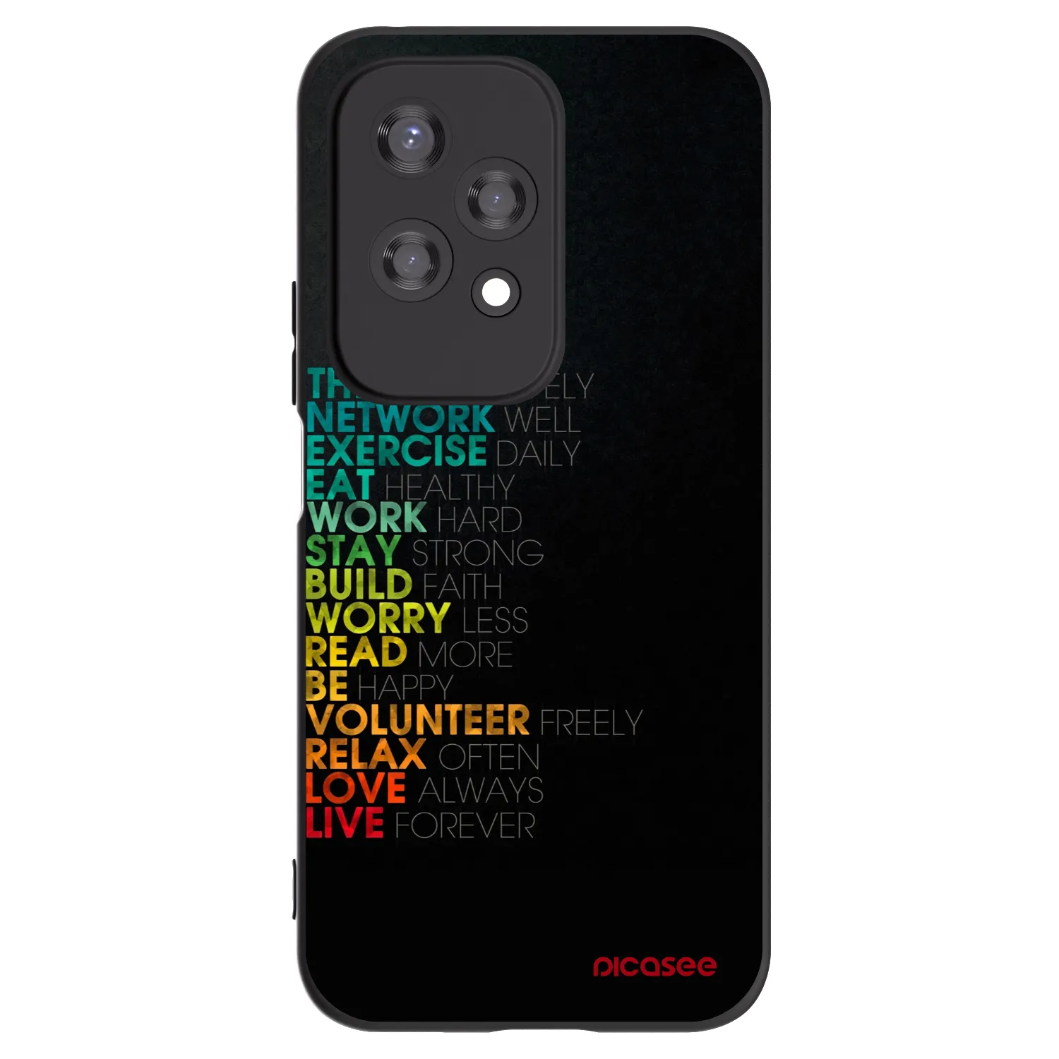 Picasee silikonový černý obal pro Honor 200 Lite - Motto života