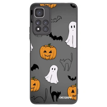 Picasee silikonový černý obal pro Xiaomi Redmi Note 11 Pro+ 5G - Spooky crew